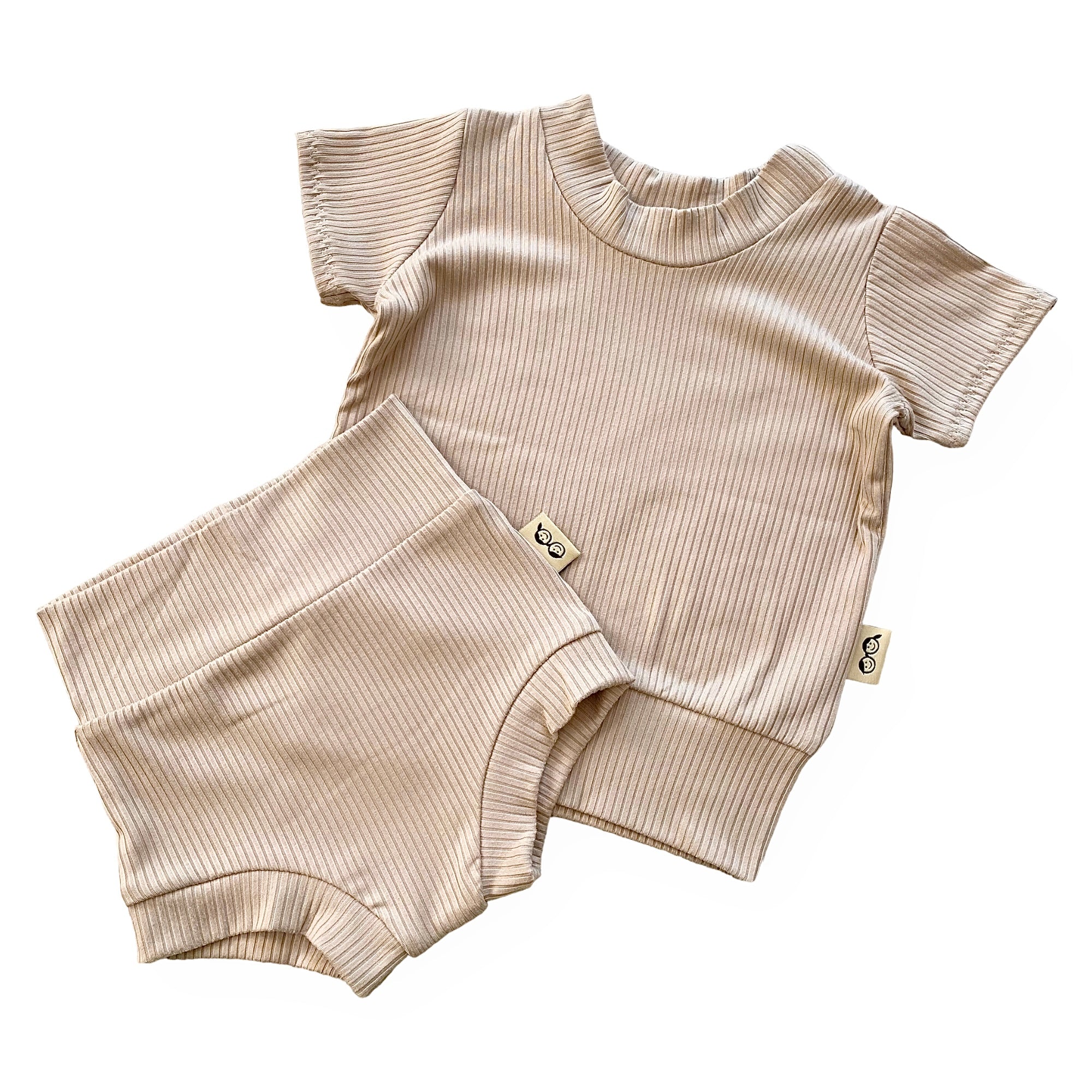 Latte Ribbed Summer Lounge Set
