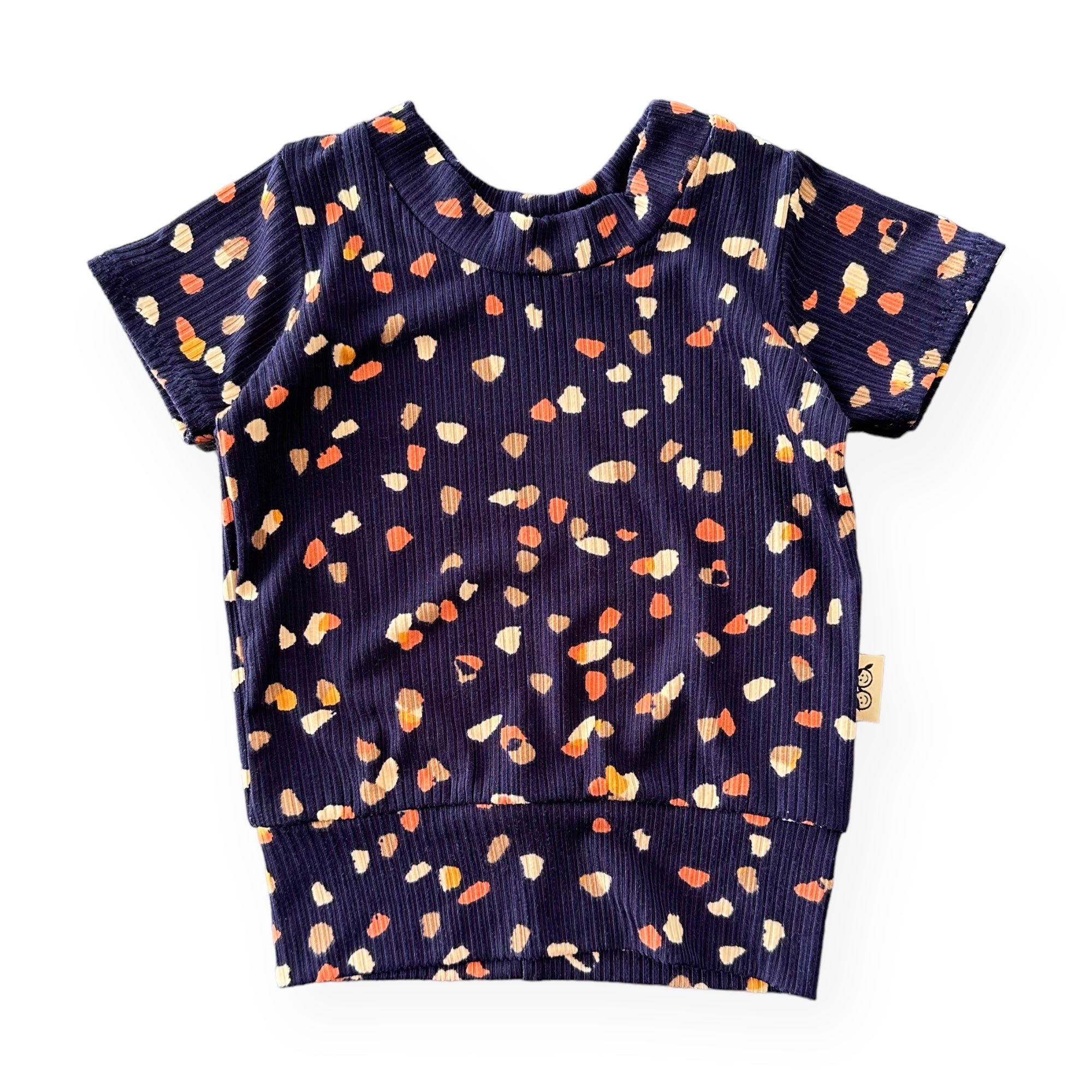 Navy Terrazzo Ribbed Summer Lounge Set