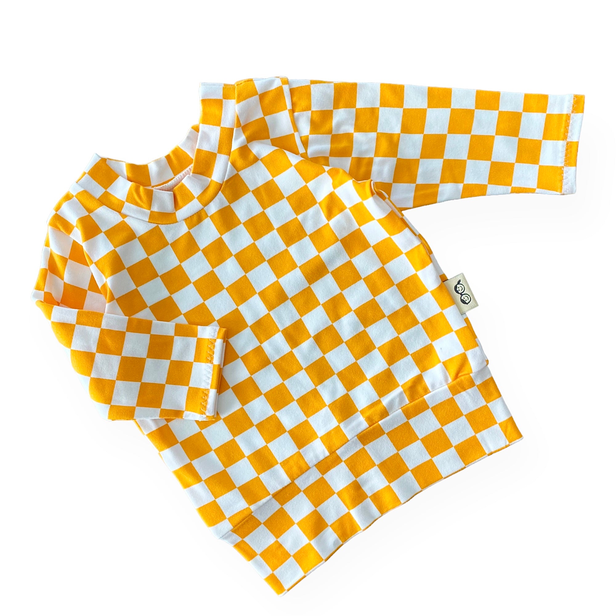 Yellow Retro Checkered Lounge Set