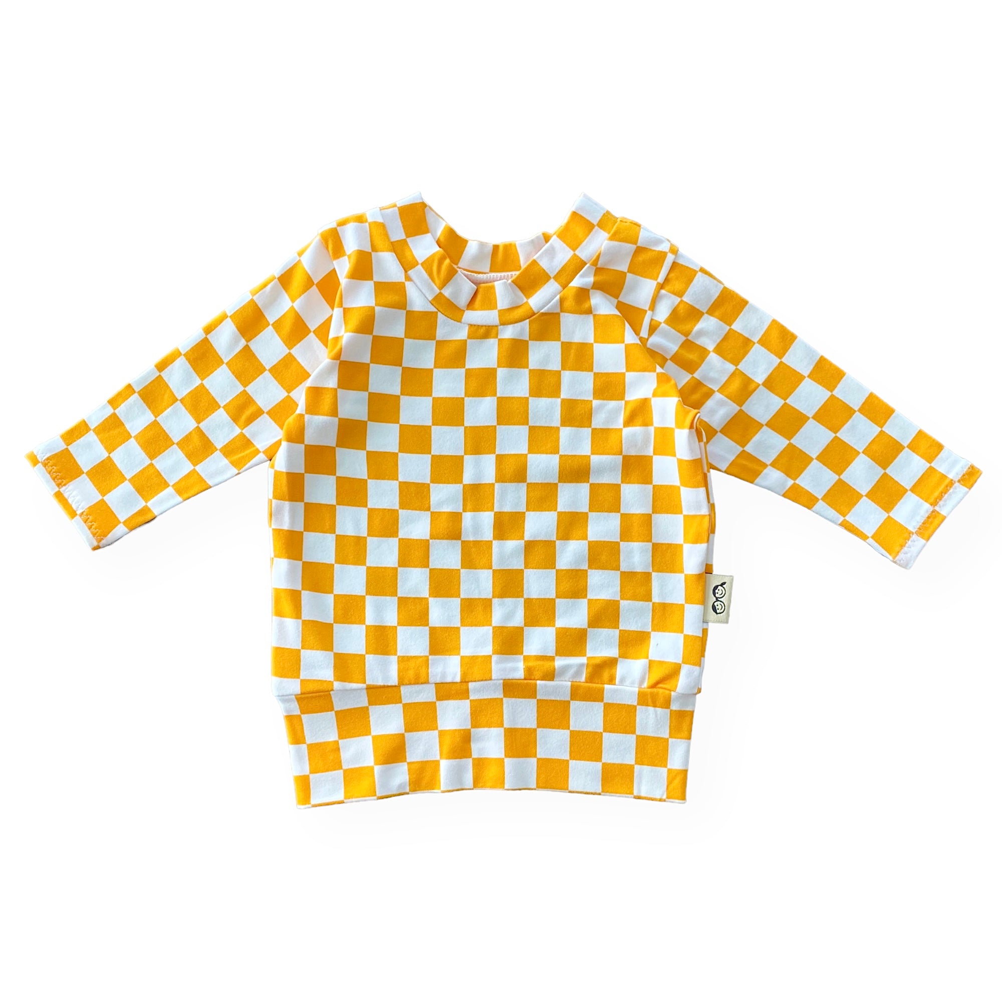 Yellow Retro Checkered Lounge Set