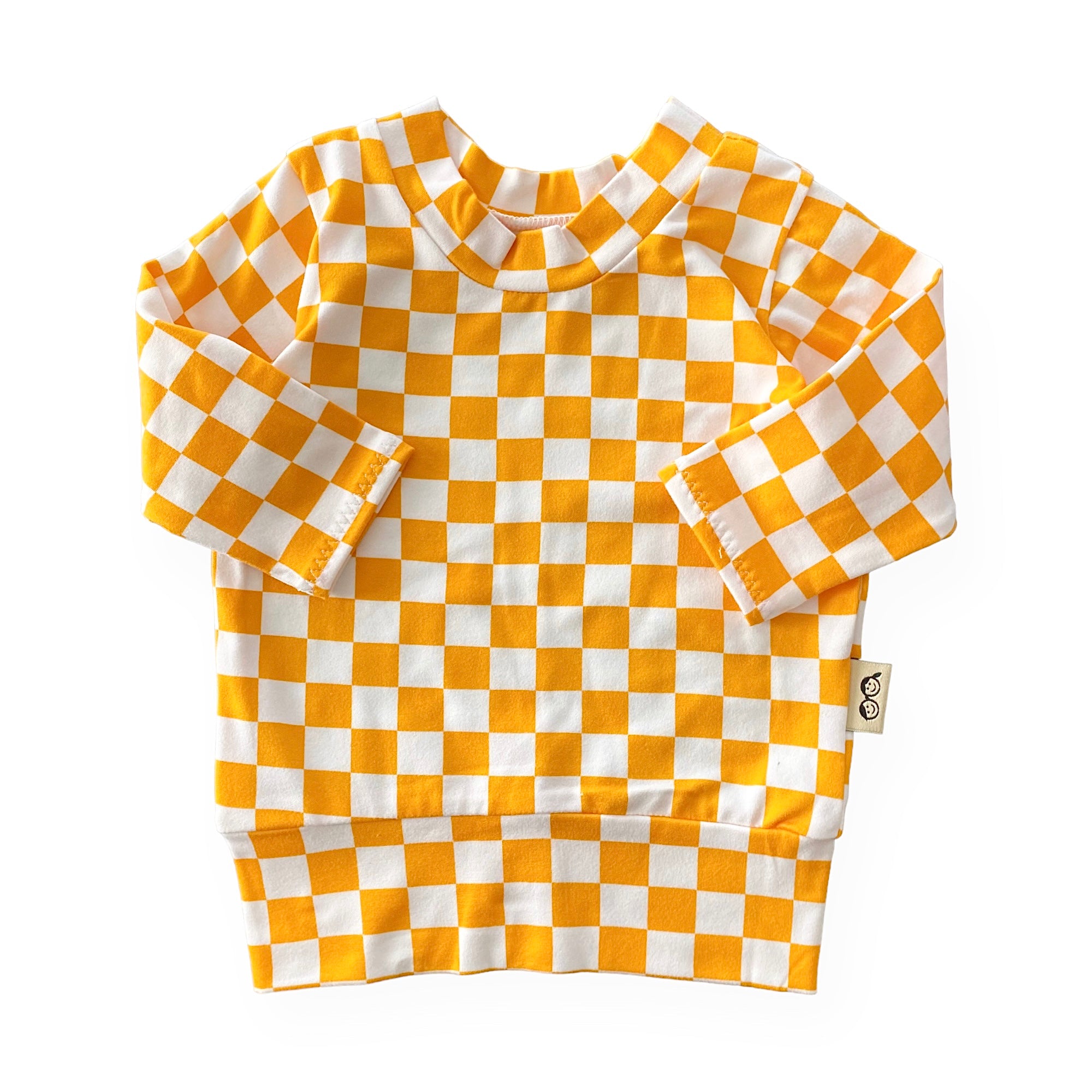 Yellow Retro Checkered Lounge Set