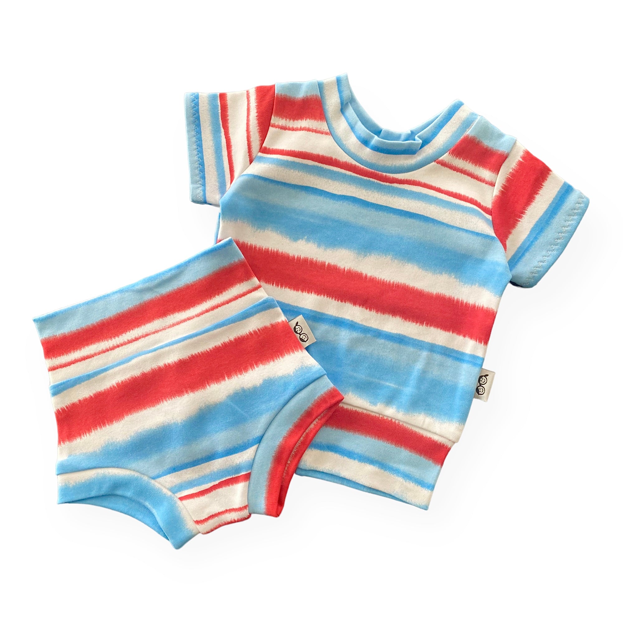 Patriotic Tie Dye Stripes Summer Lounge Set