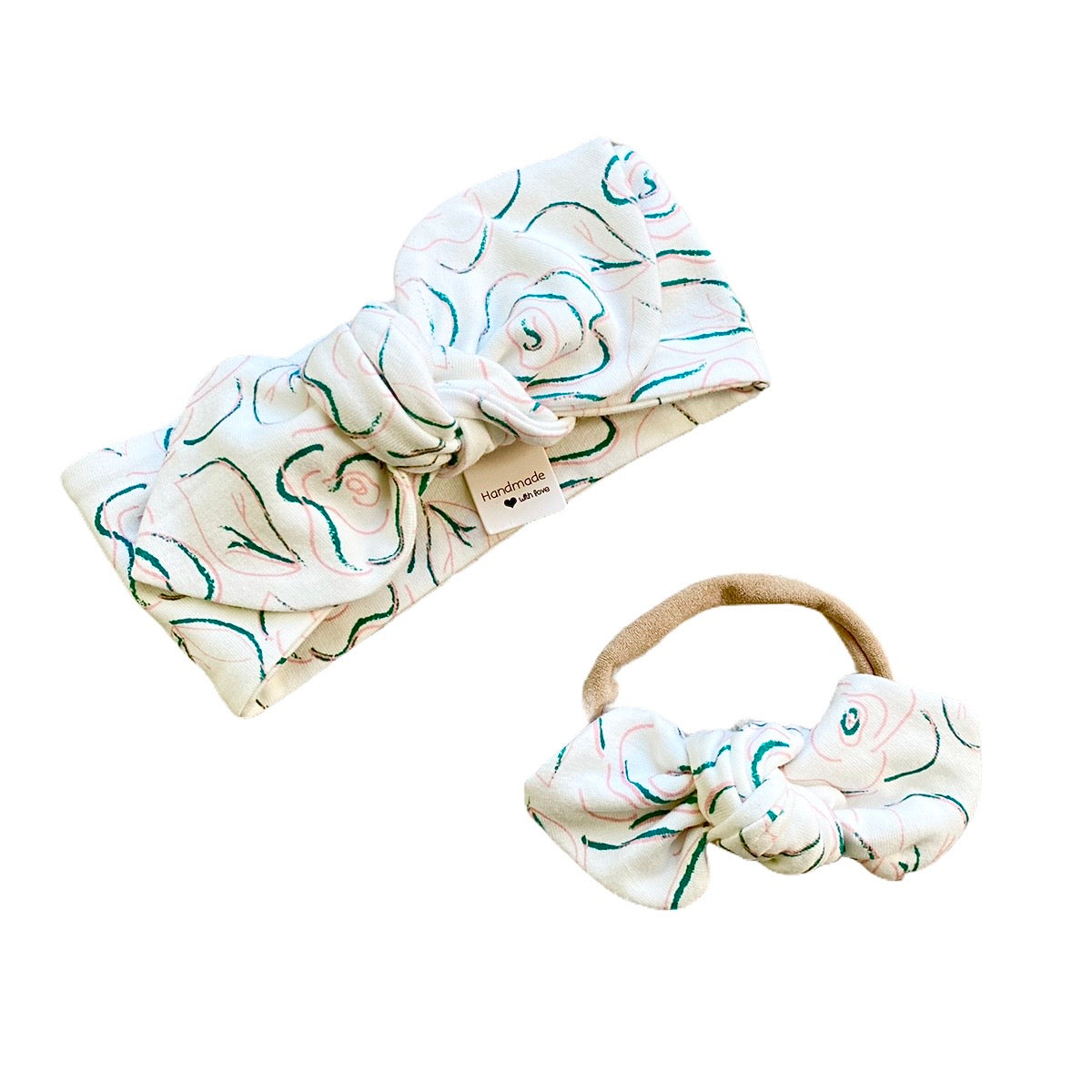 Sketched Roses Headbands