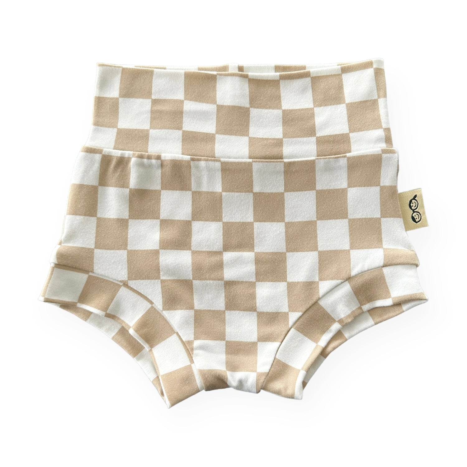 Taupe Retro Checkered Bummies