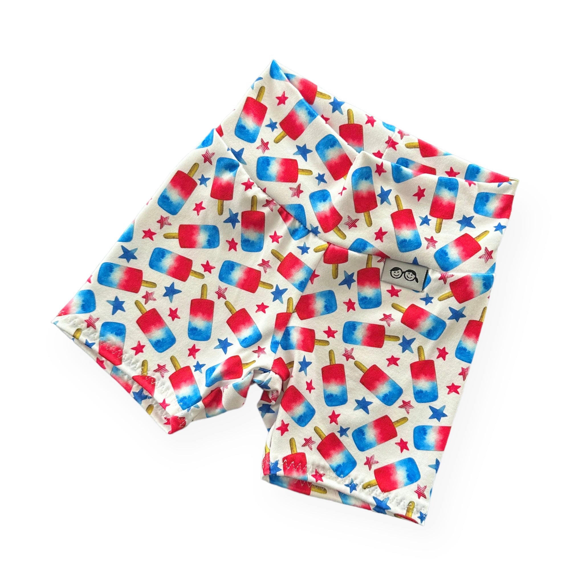Patriotic Popsicles Biker Shorts