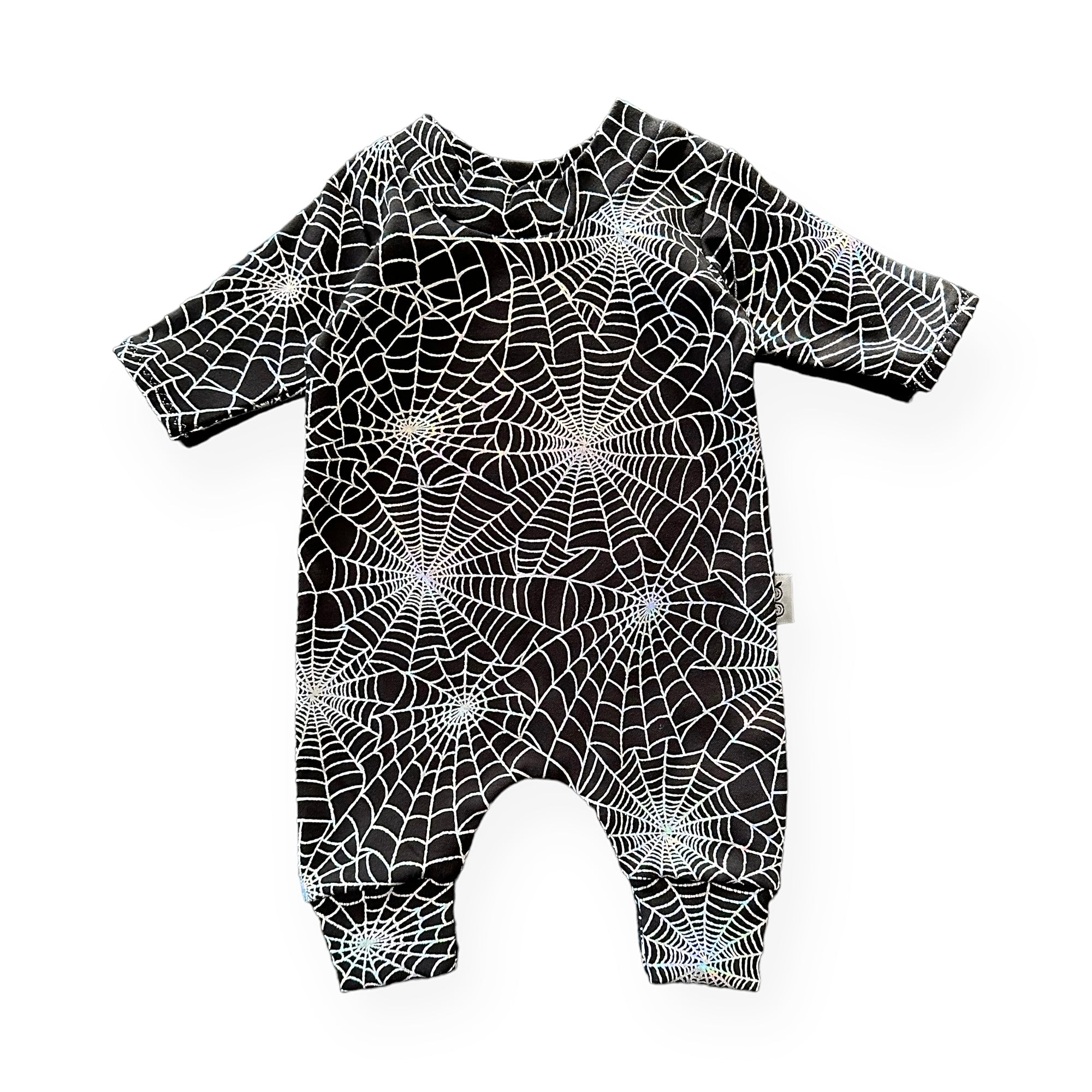 Spiderweb Halloween Harem Romper