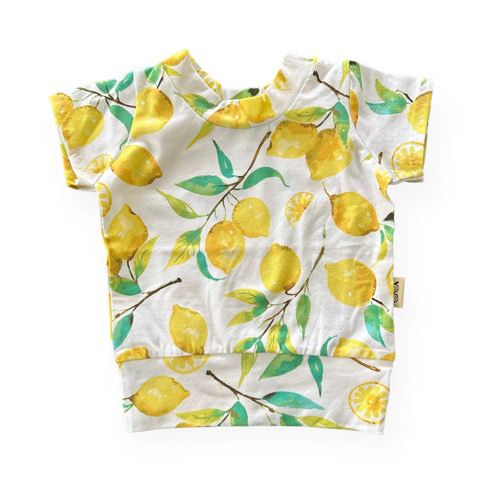Lemons on White Summer Lounge Top