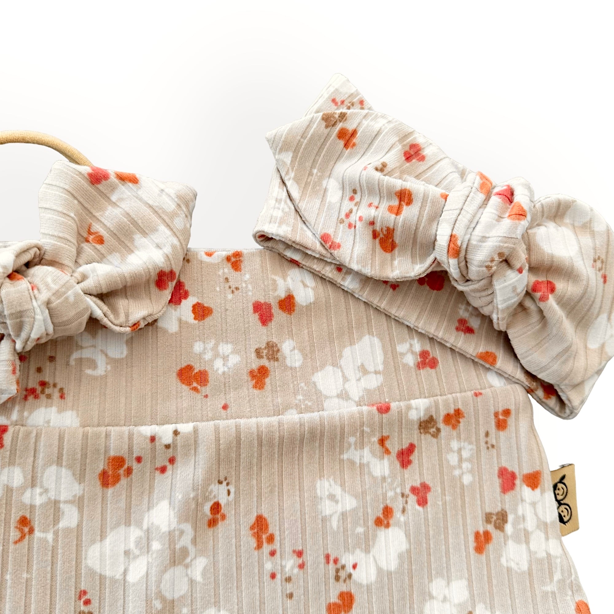 Floral Latte Ribbed Bummies and/or Headbands