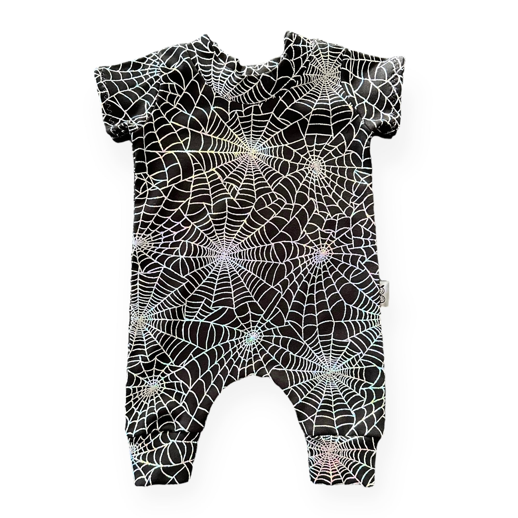 Spiderweb Halloween Harem Romper