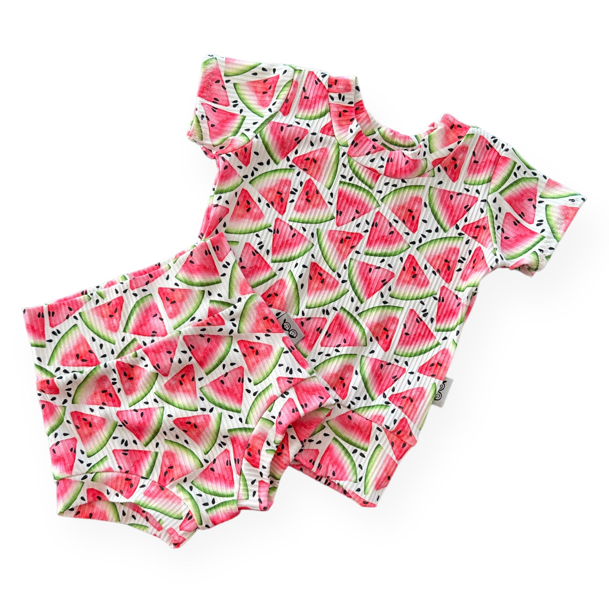 Watermelon Ribbed Summer Lounge Set
