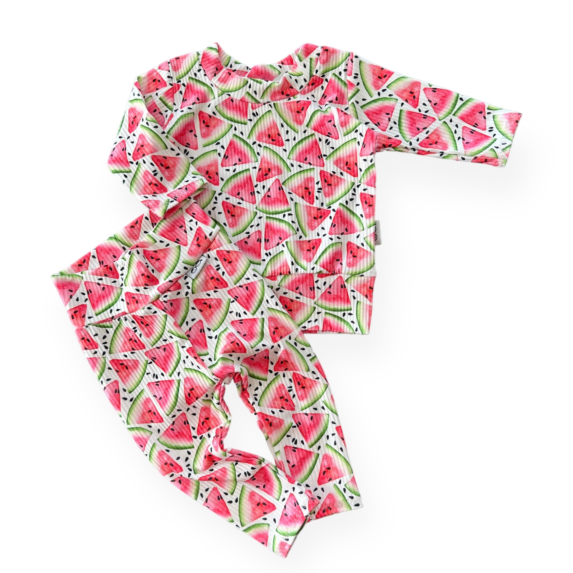 Watermelon Ribbed Lounge Set