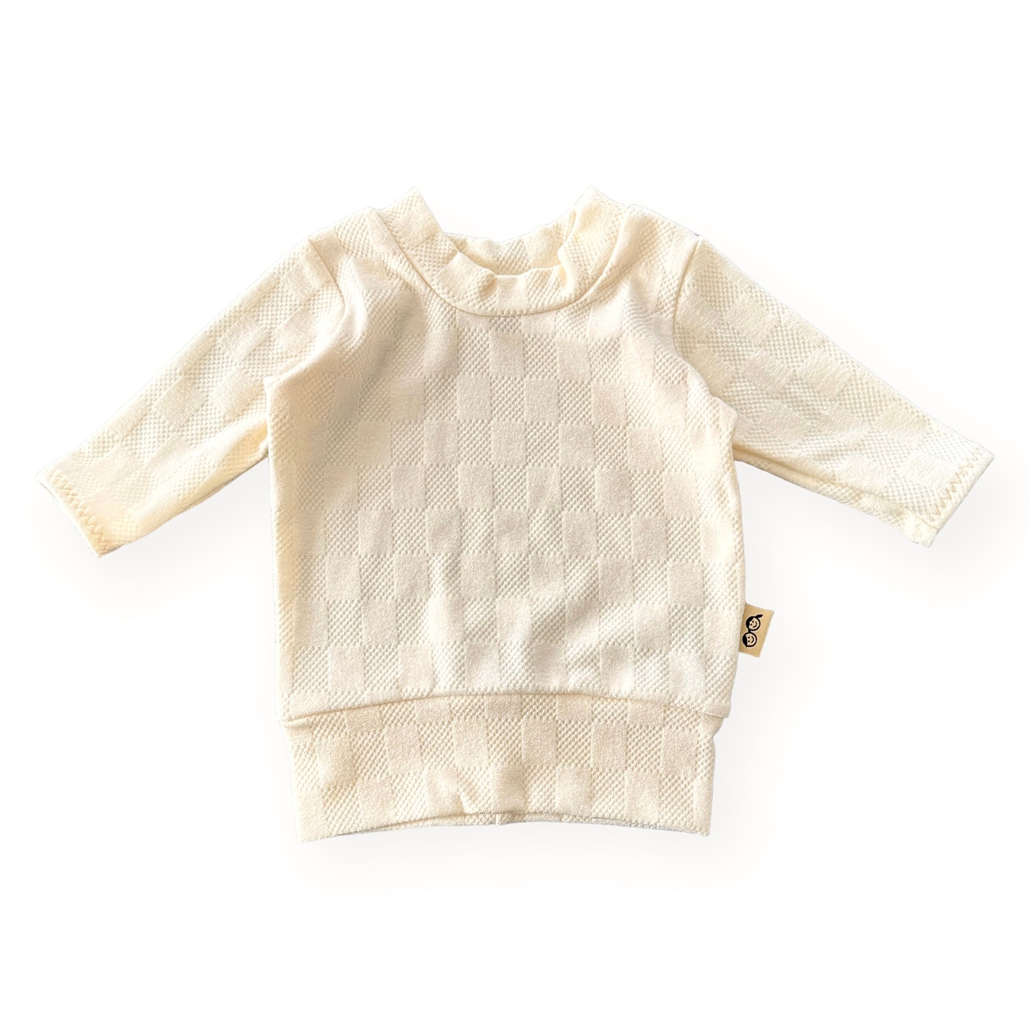 Cream Checkers Lounge Top