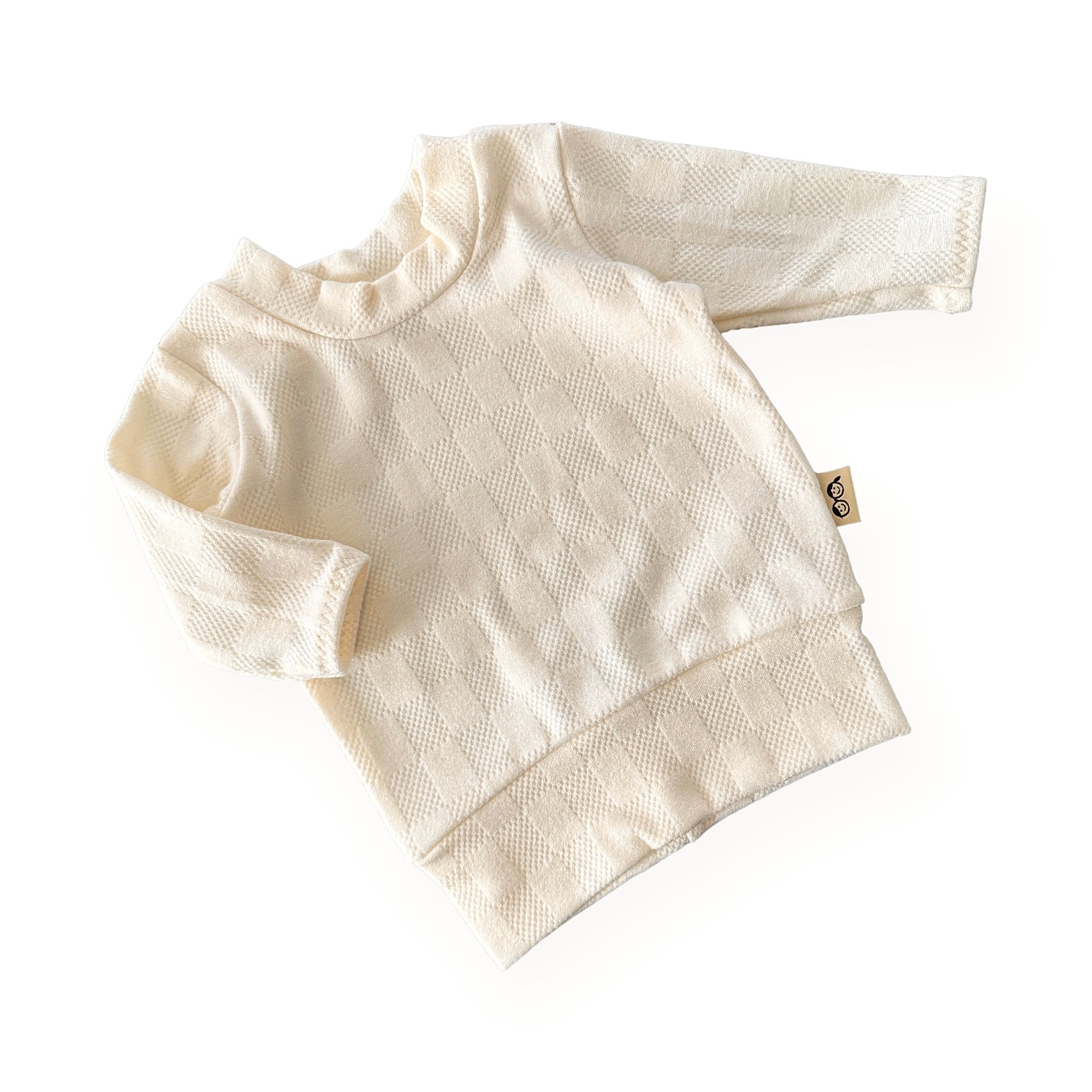 Cream Checkers Lounge Top
