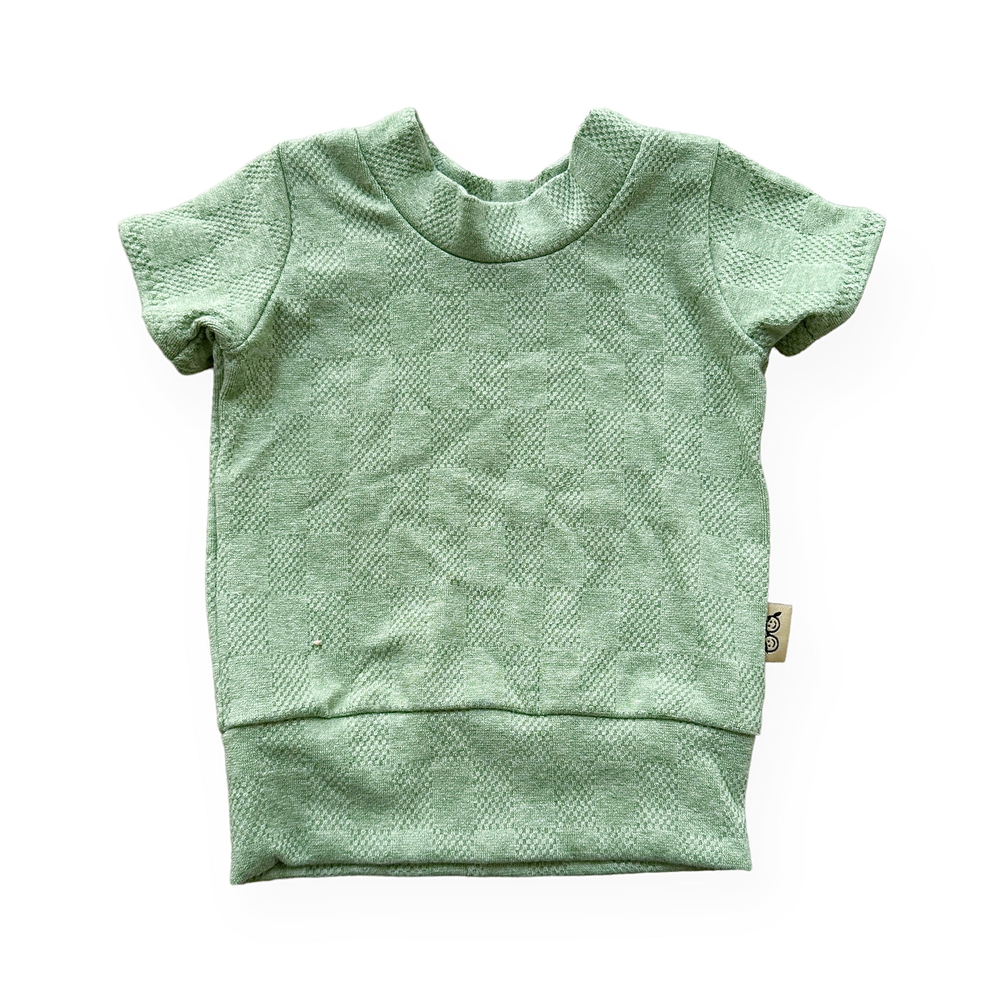 Sage Checkers Biker Shorts Lounge Set