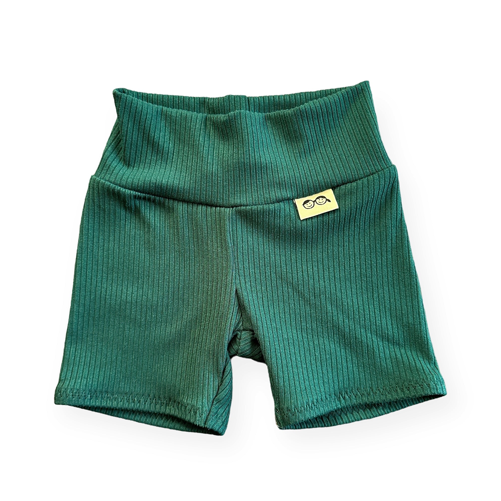 Hunter Green Ribbed Biker Shorts Lounge Set