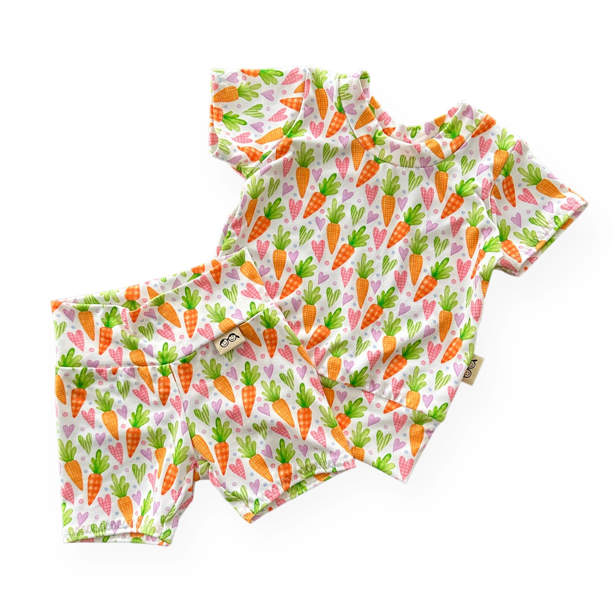 Lovely Carrots Biker Shorts Lounge Set