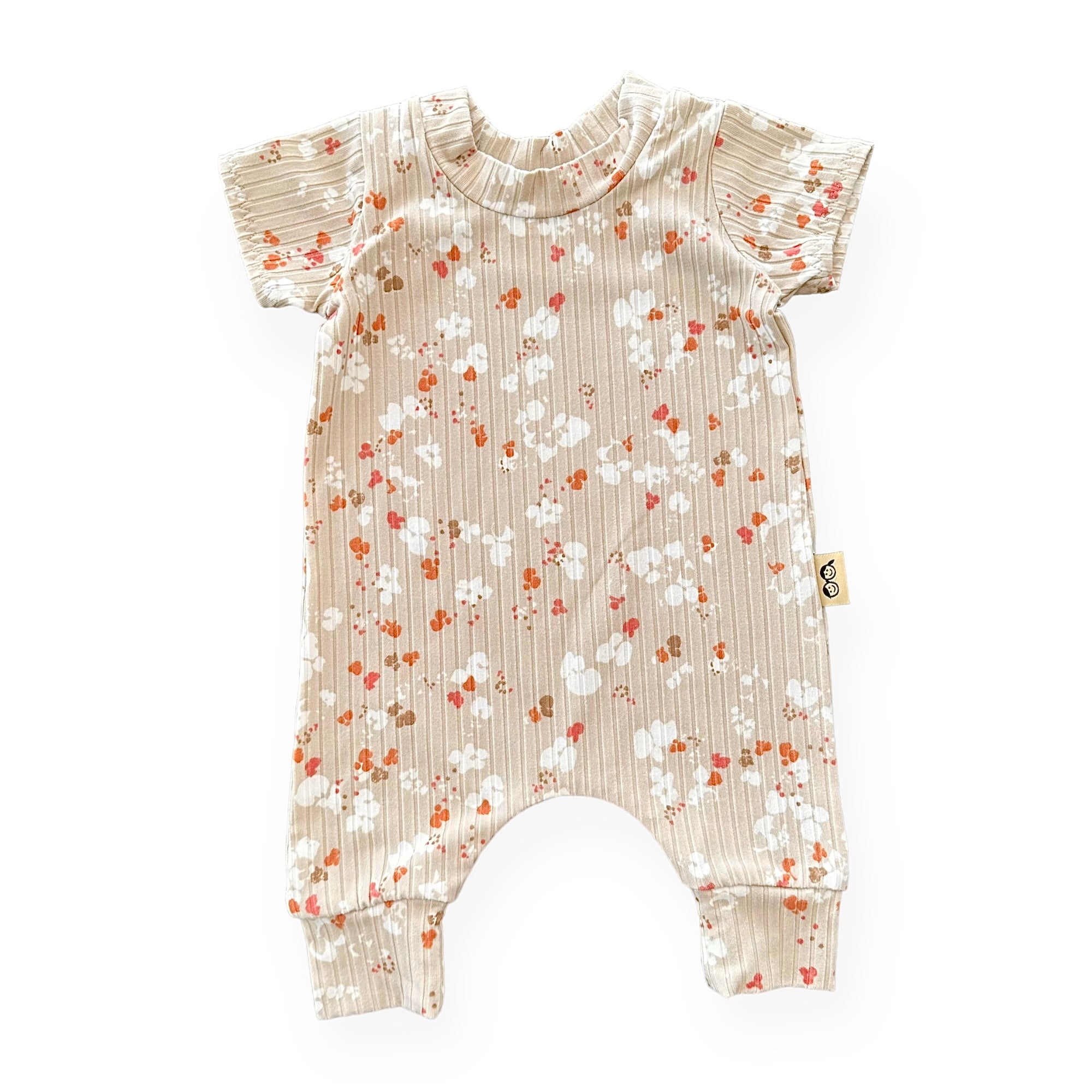 Floral Latte Harem Romper