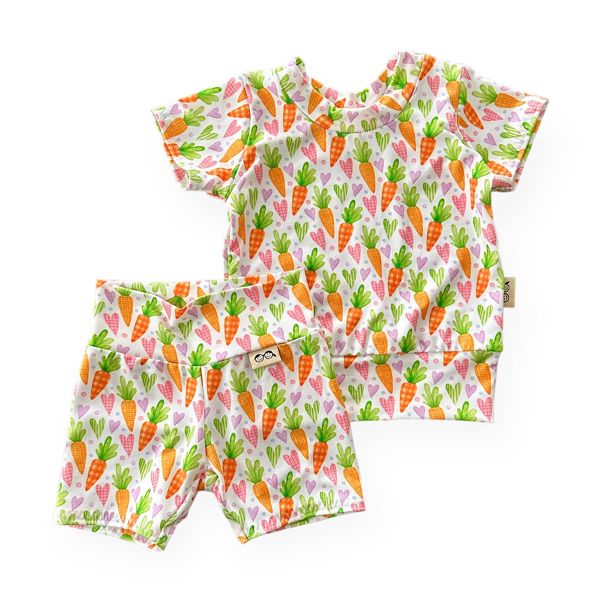 Lovely Carrots Biker Shorts Lounge Set