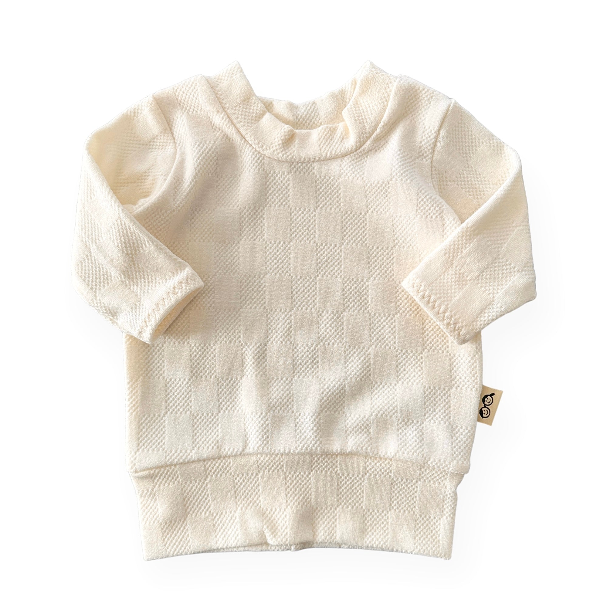 Cream Checkers Lounge Top