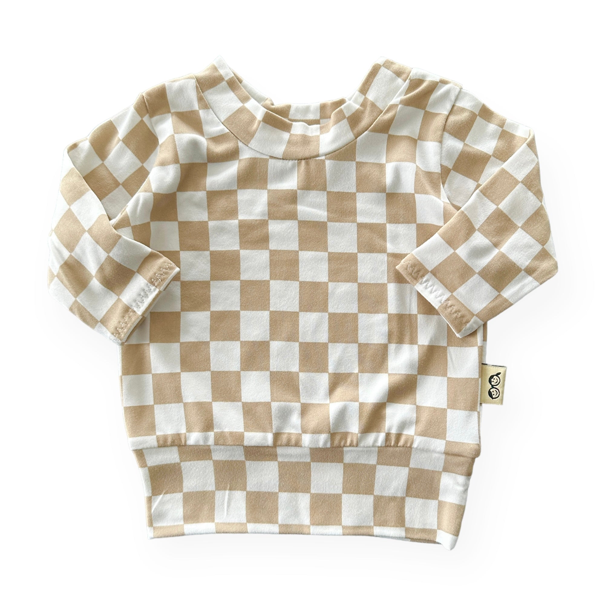 Taupe Retro Checkered Lounge Set