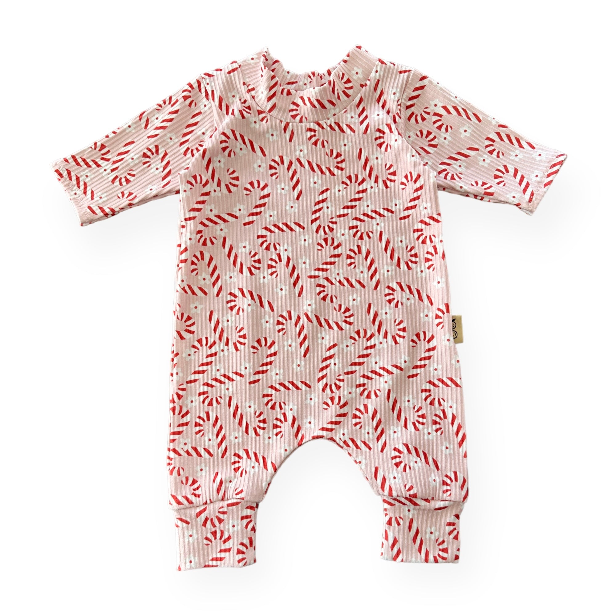 Pink Candy Canes Harem Romper