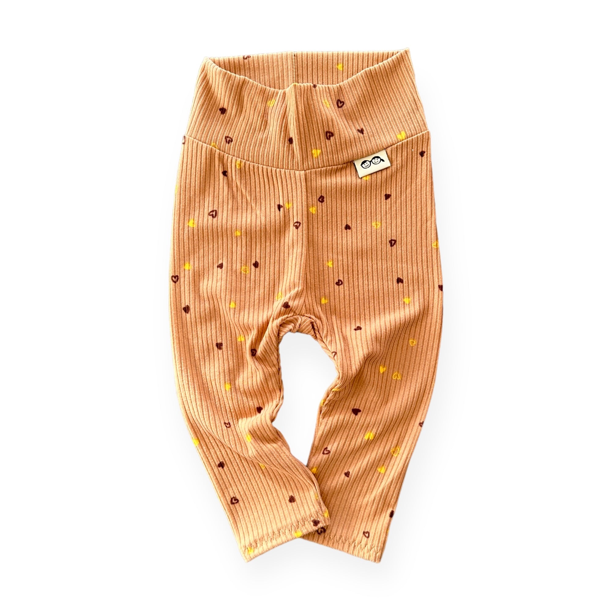 Dainty Hearts on Camel Ribbed Lounge Set