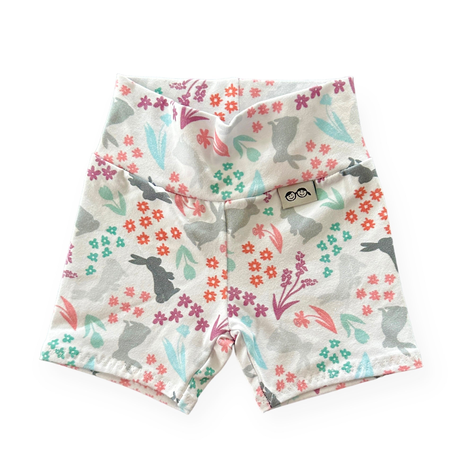 Floral Bunny Biker Shorts