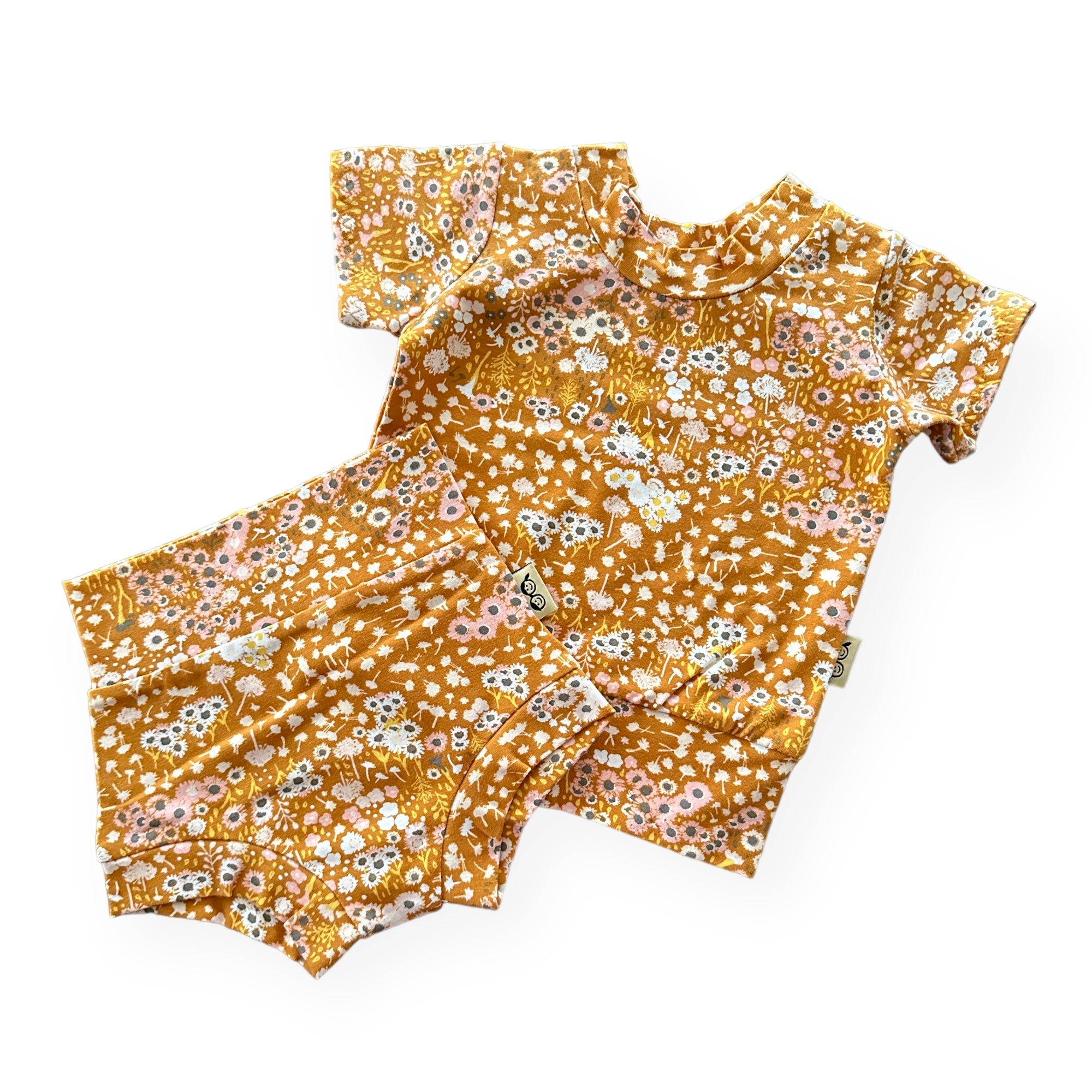 Mustard Floral Summer Lounge Set