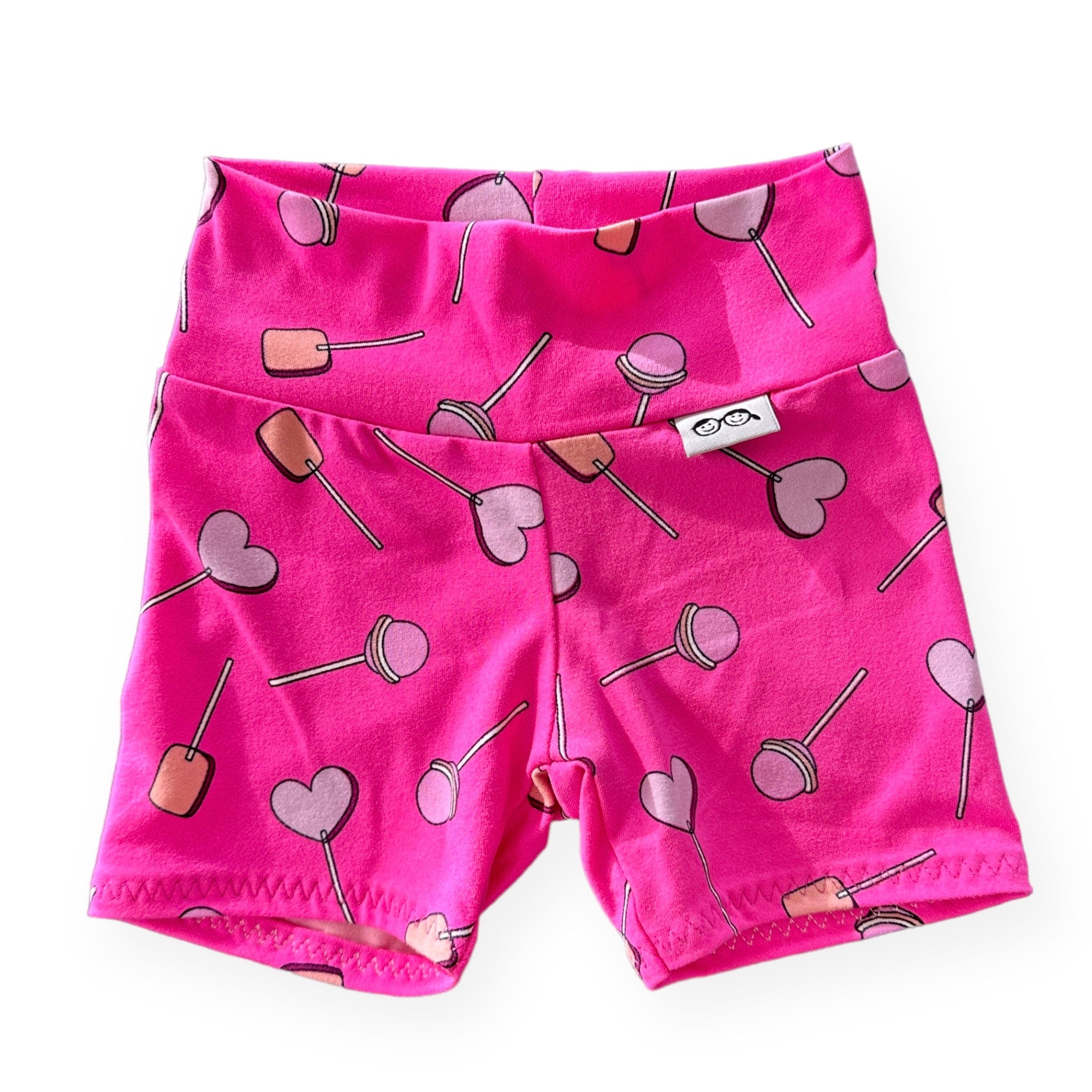 Lollipops on Pink Biker Shorts Lounge Set