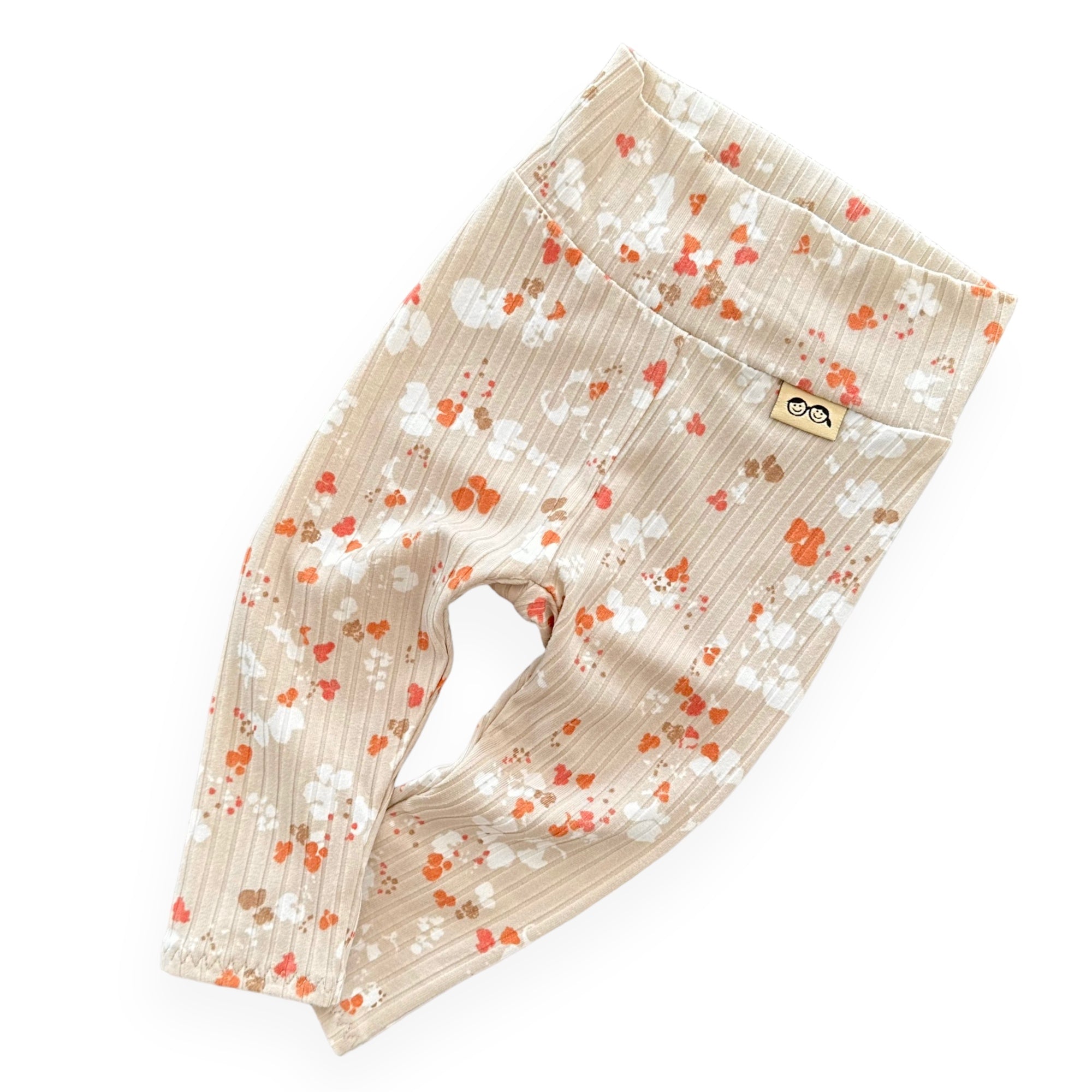 Floral Latte Ribbed Lounge Set