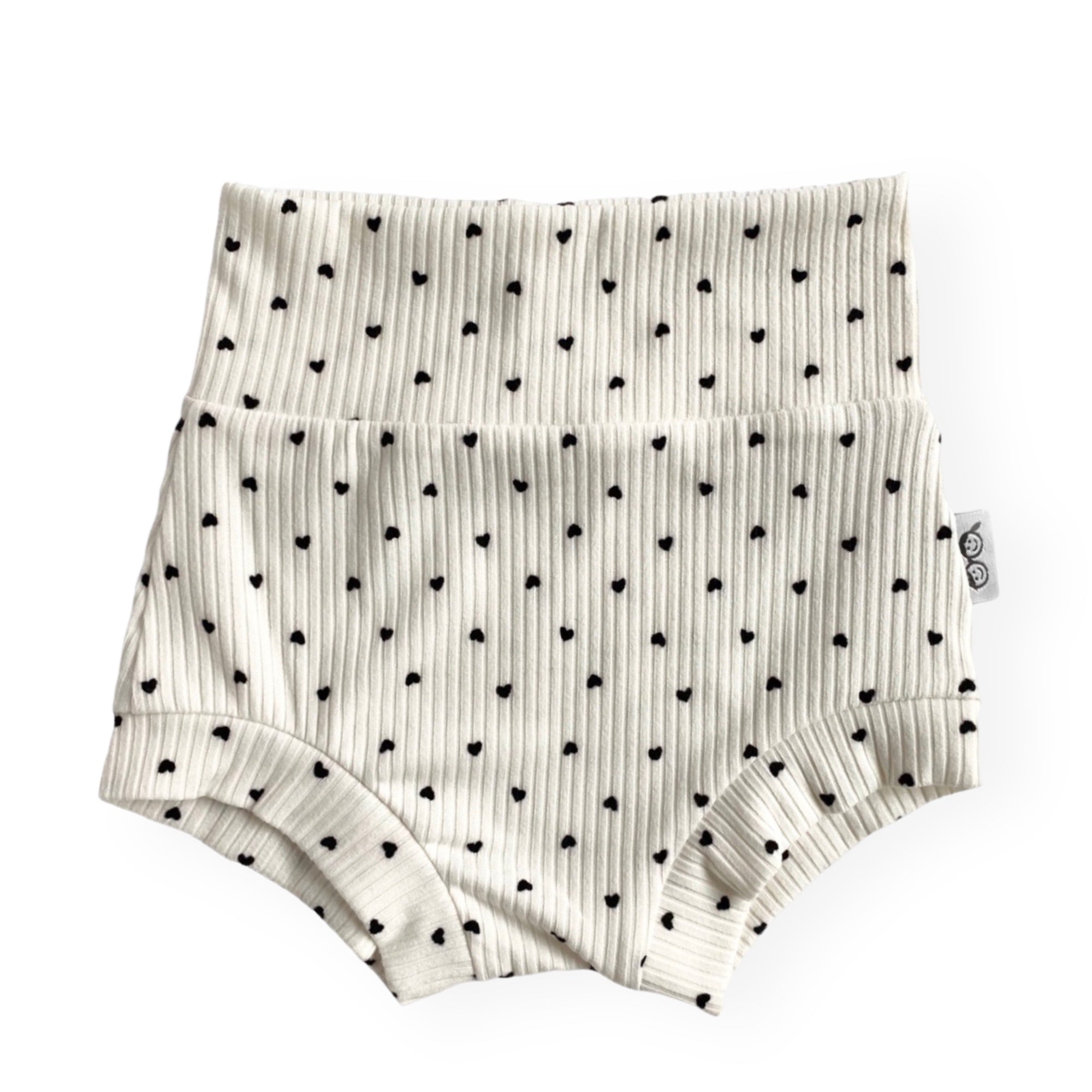 Black Hearts on Ivory Bummies