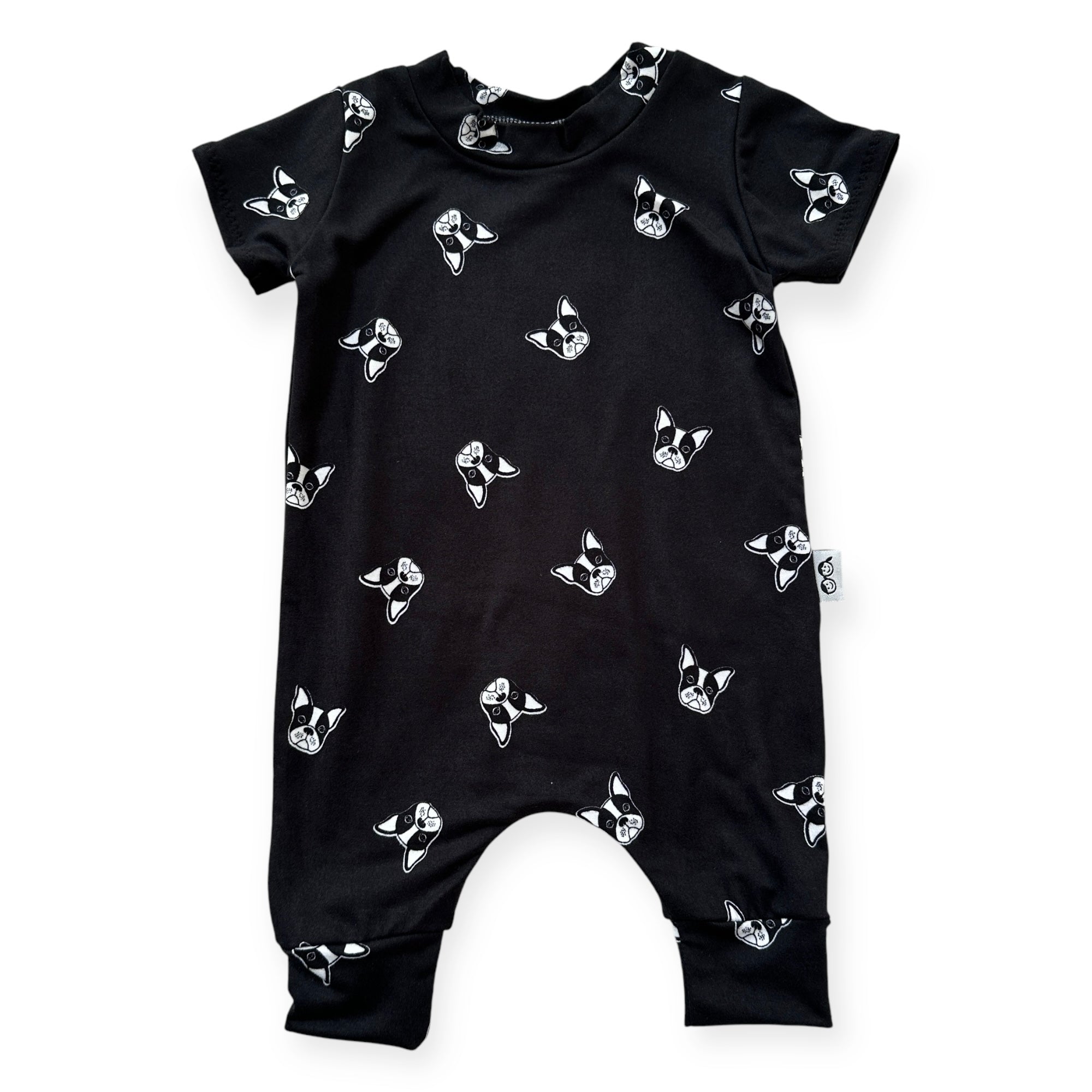 Black French Bulldog Harem Romper