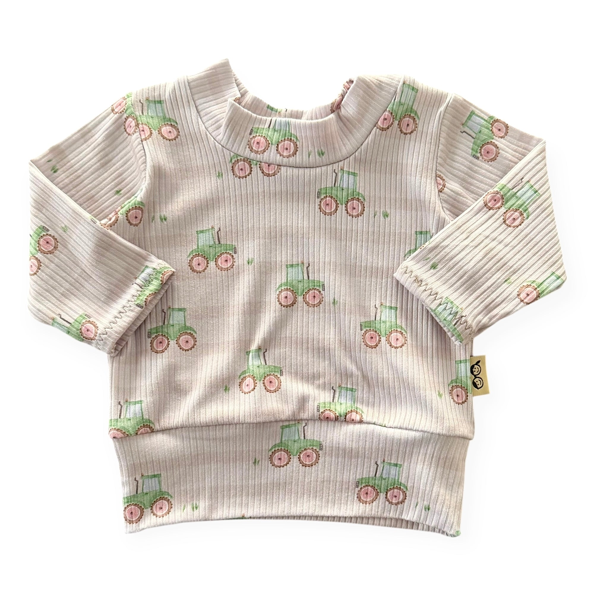 Country Roads Tractor Ribbed Top - Short, Long or Sleeveless