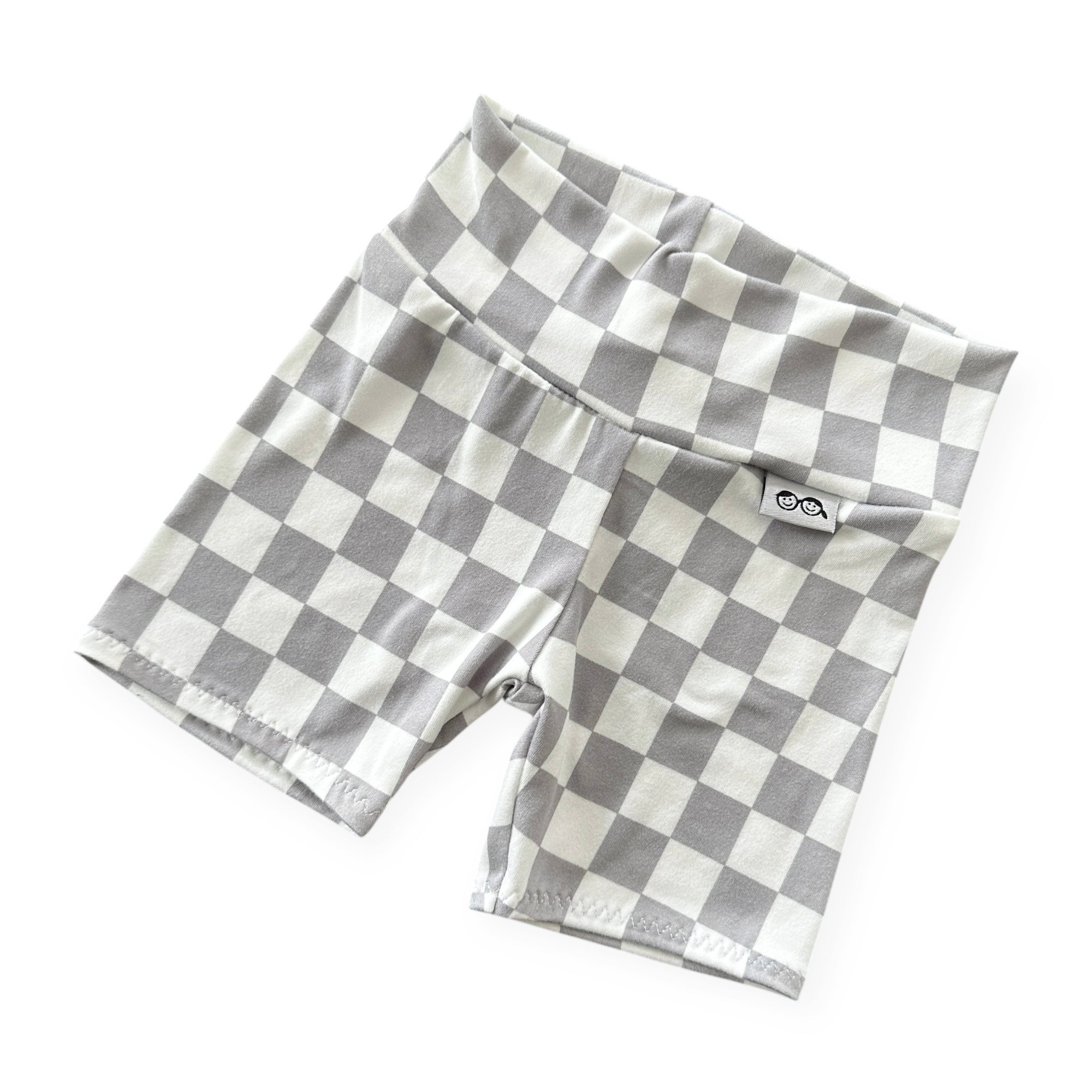 Grey Retro Checkered Bummies & Biker Shorts