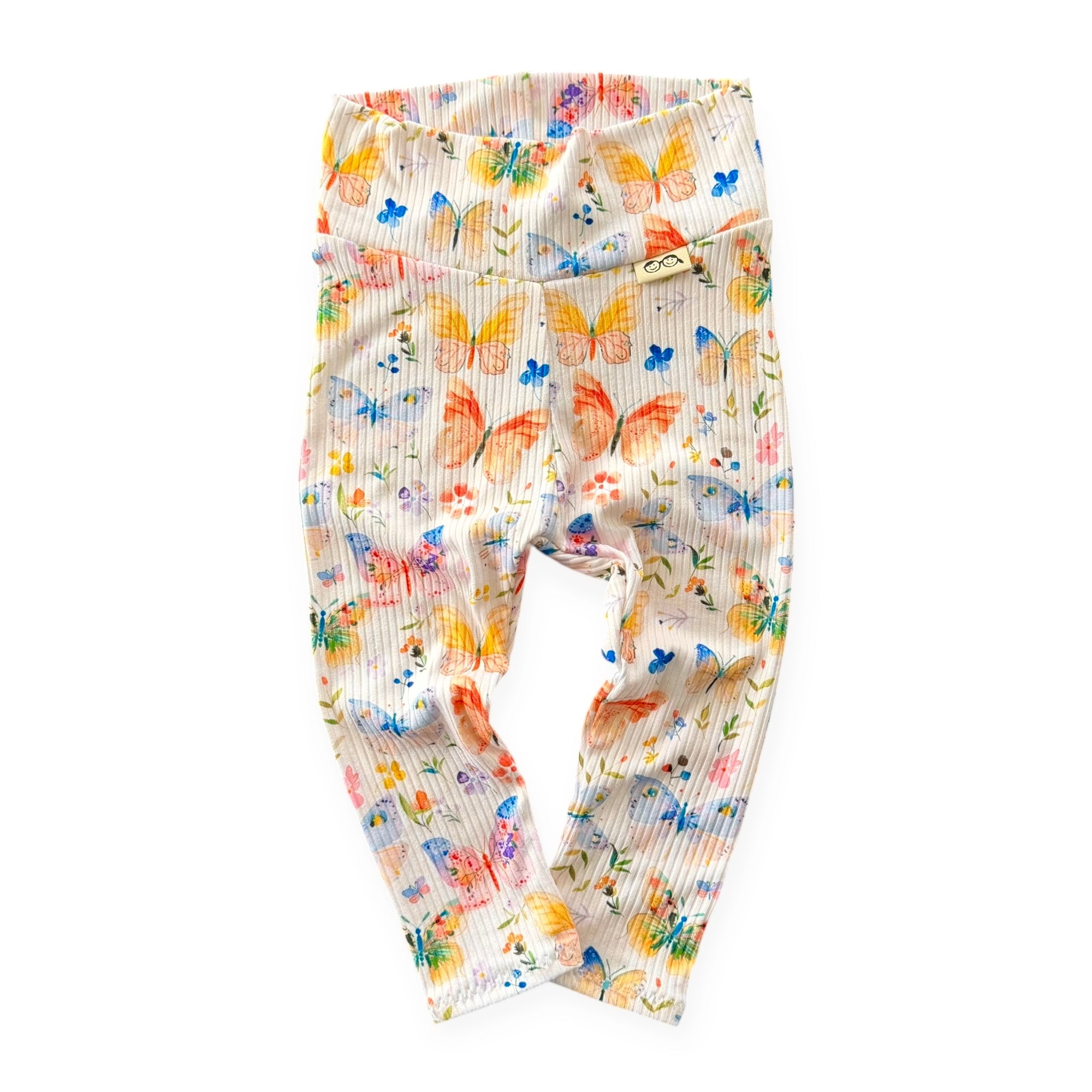 Butterfly Garden Ribbed Leggings