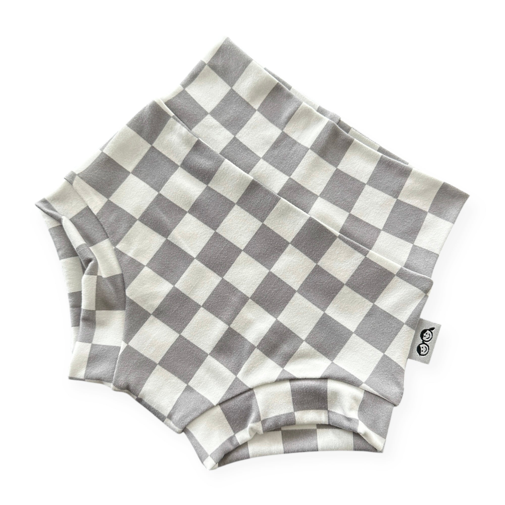 Grey Retro Checkered Bummies & Biker Shorts