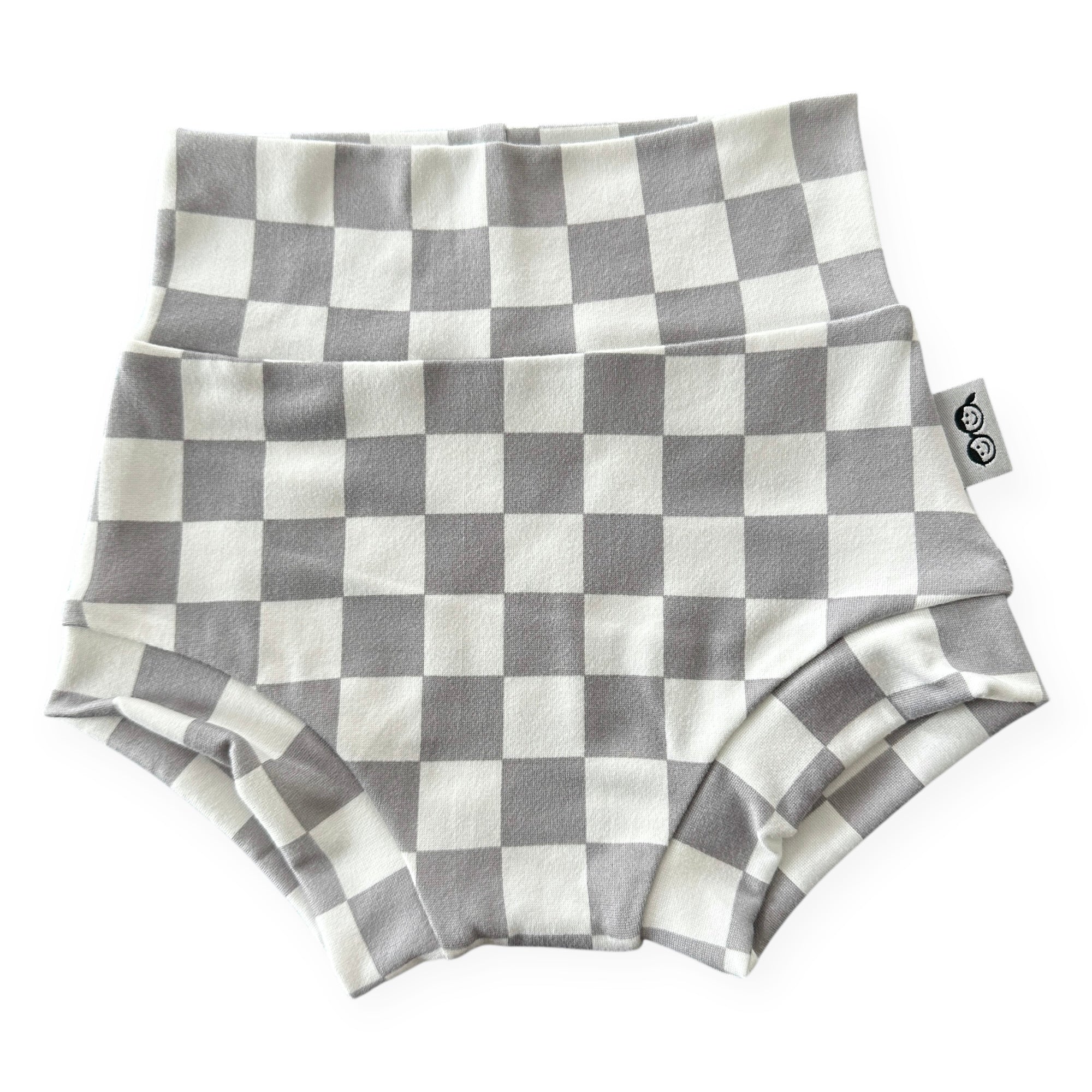 Grey Retro Checkered Bummies & Biker Shorts