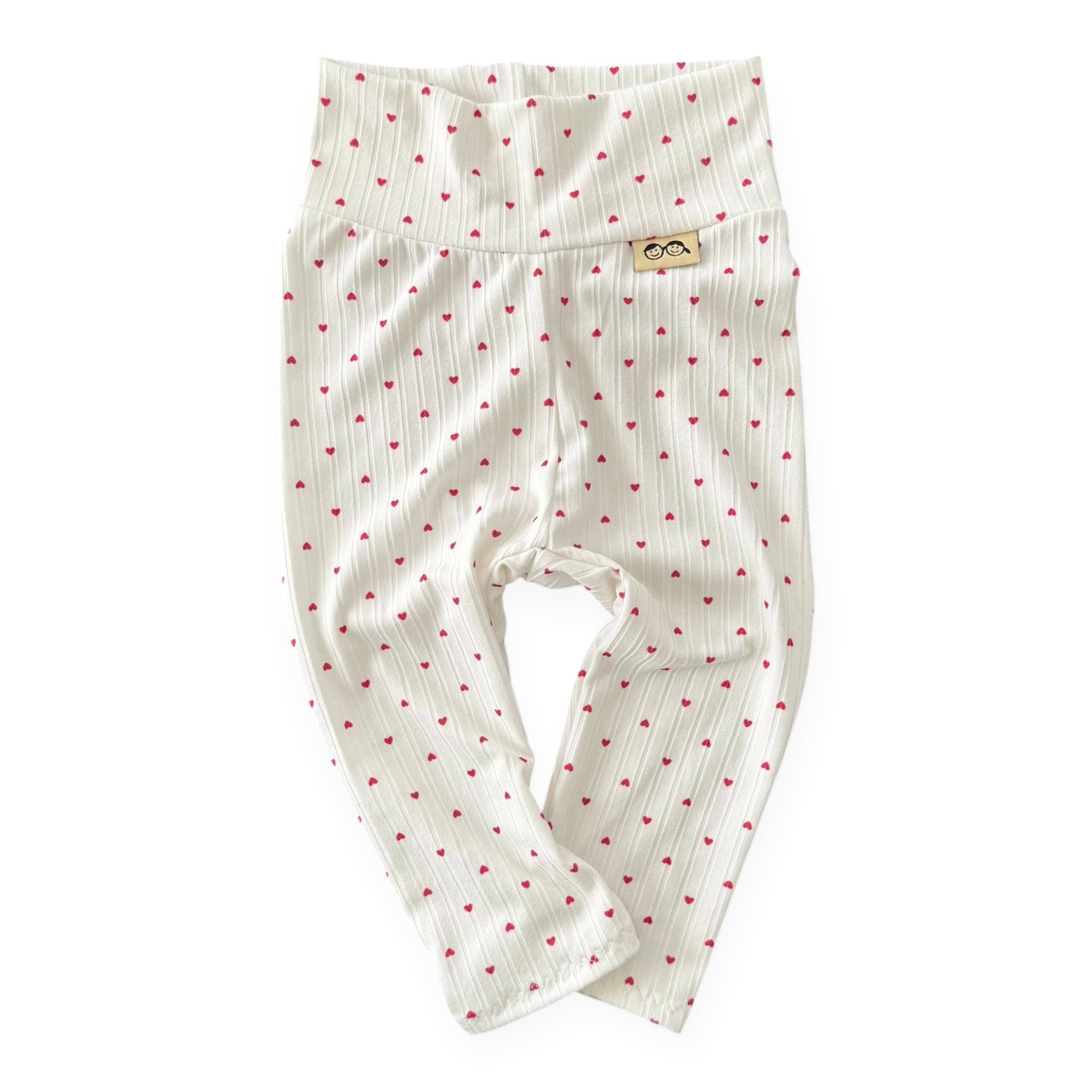 Little Red Hearts Ribbed Lounge Set