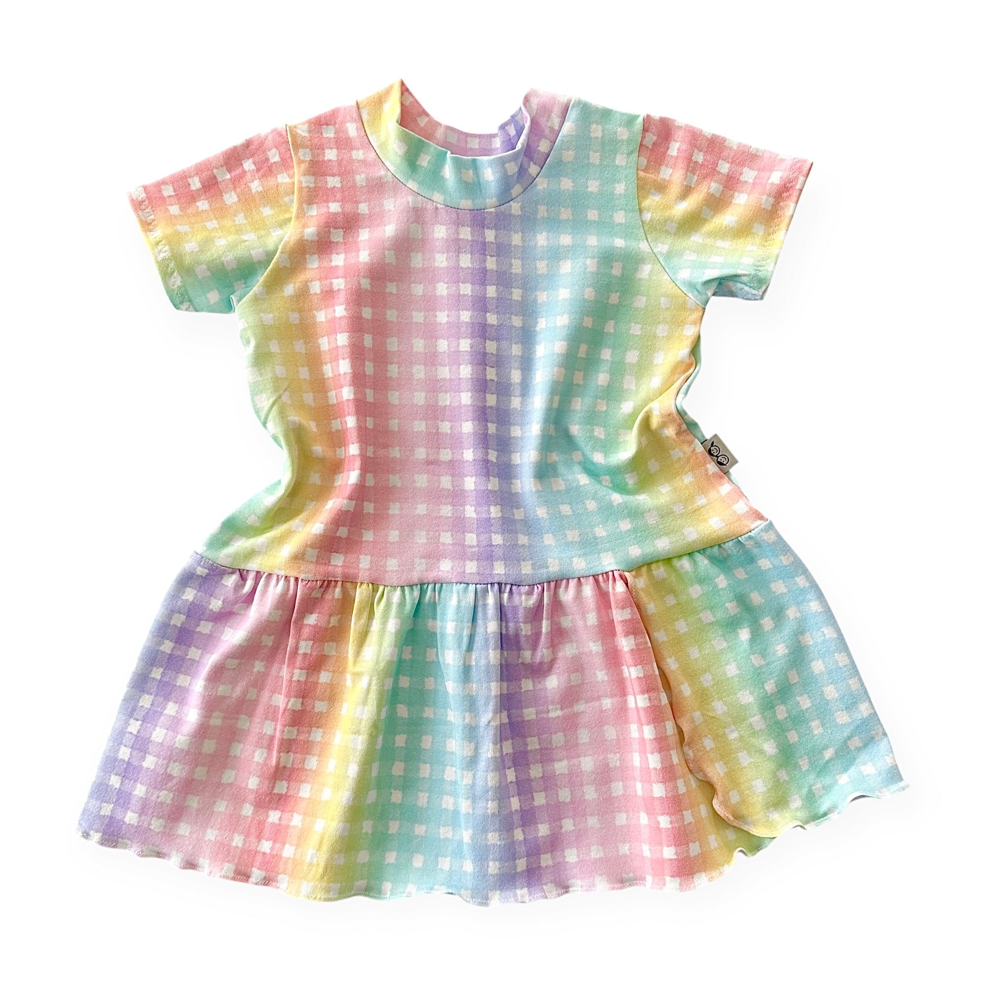Pastel Rainbow Gingham Dress
