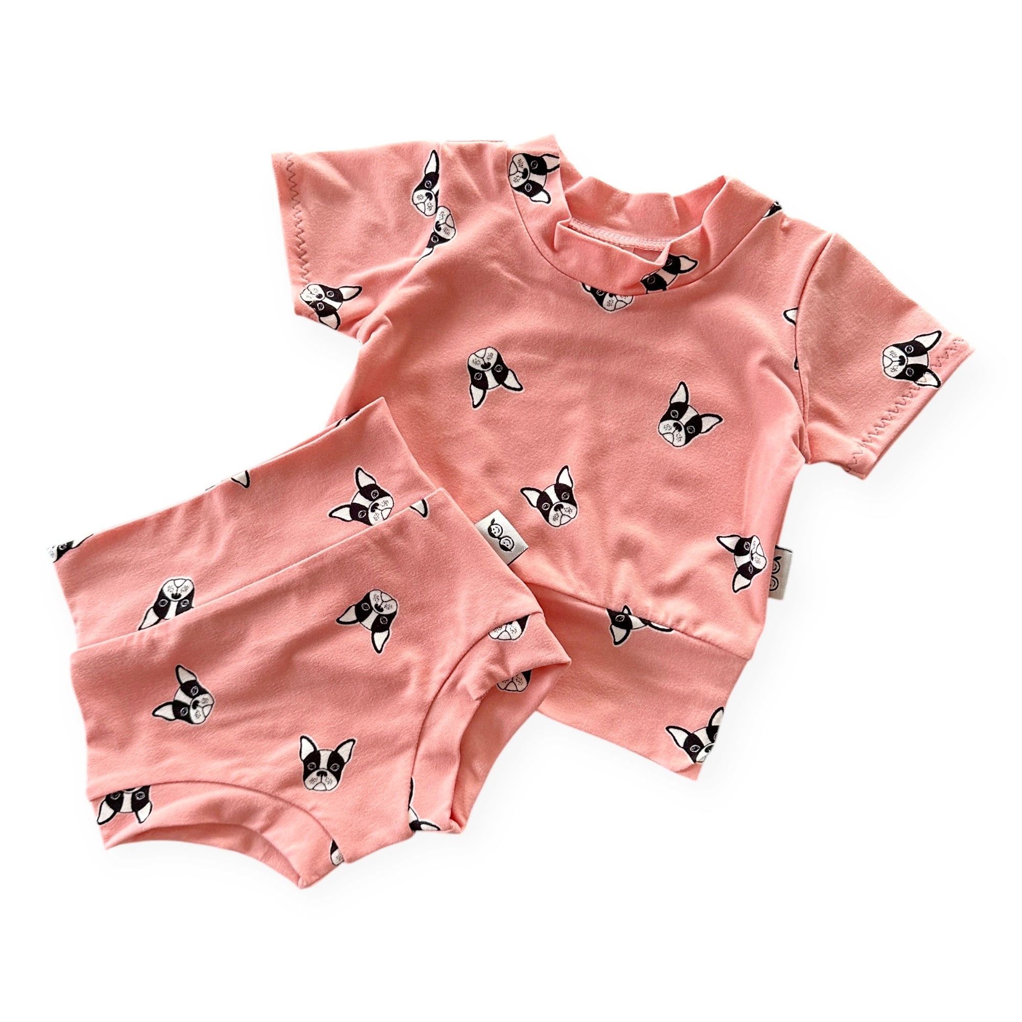 Peach French Bulldog Summer Lounge Set