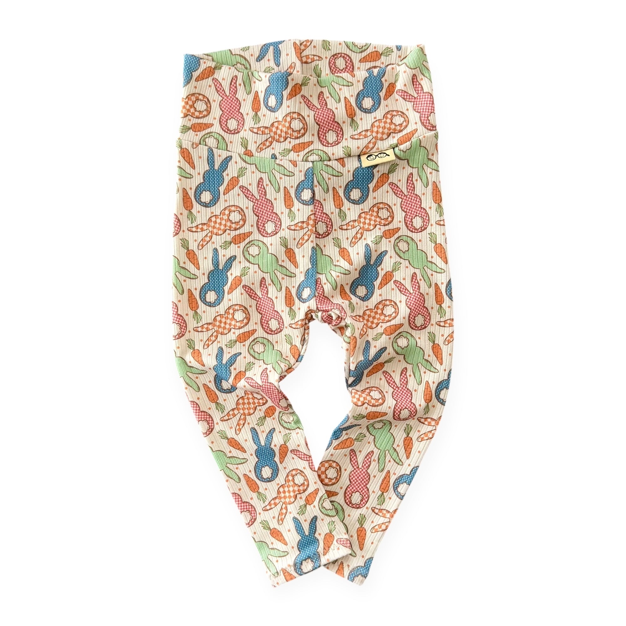 Gingham Easter Bunnies Ribbed Leggings