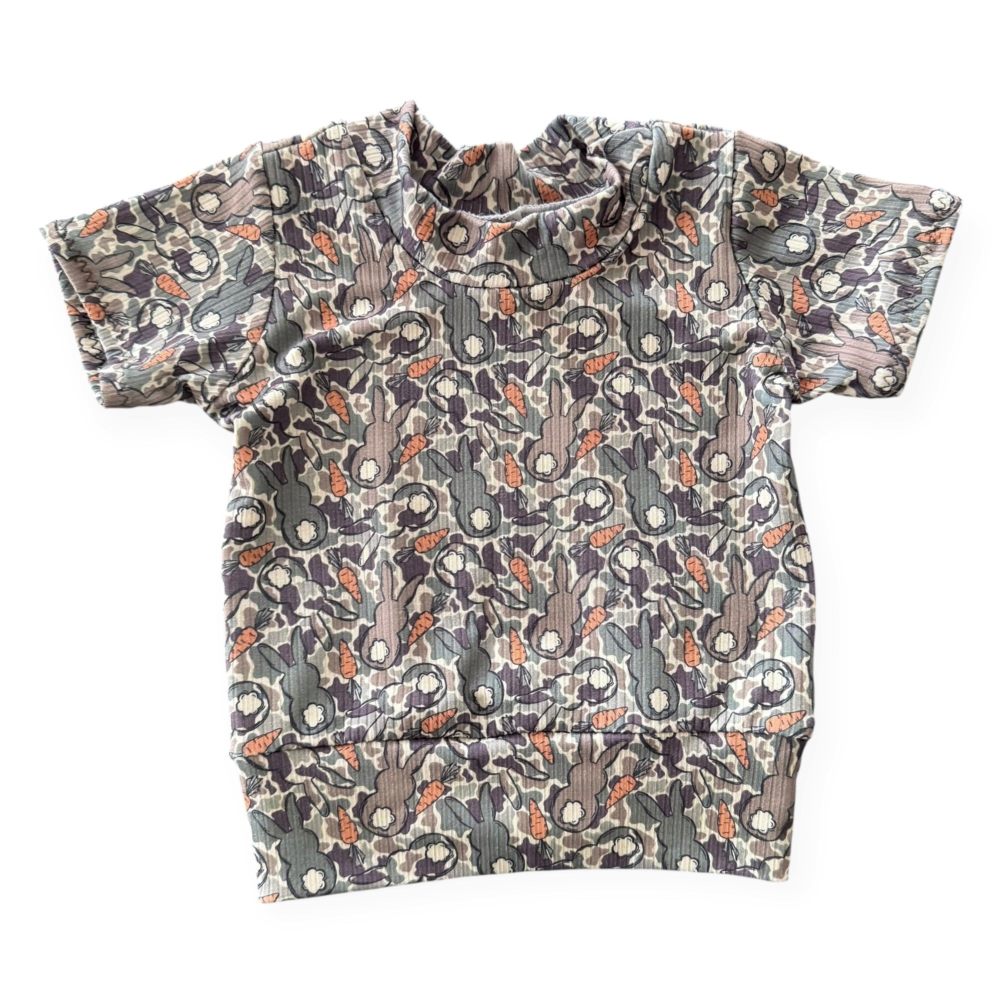 Easter Bunny Camo Ribbed Top - Short, Long or Sleeveless