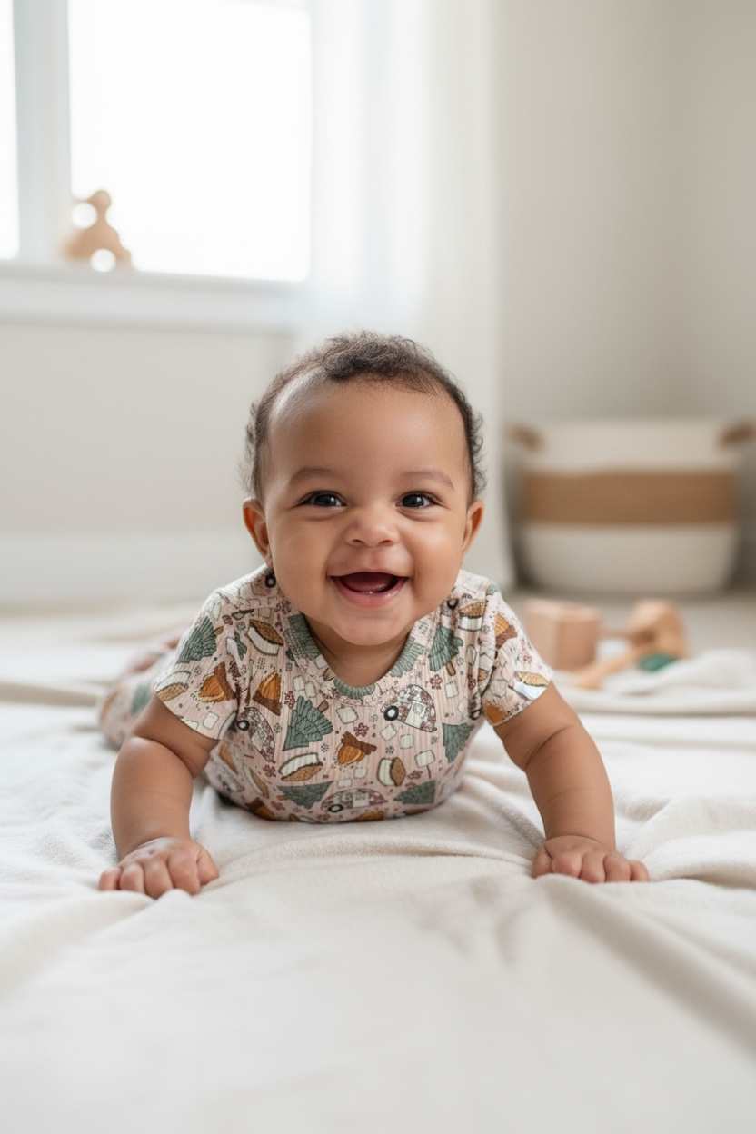 Campfire & S’mores Ribbed Harem Romper