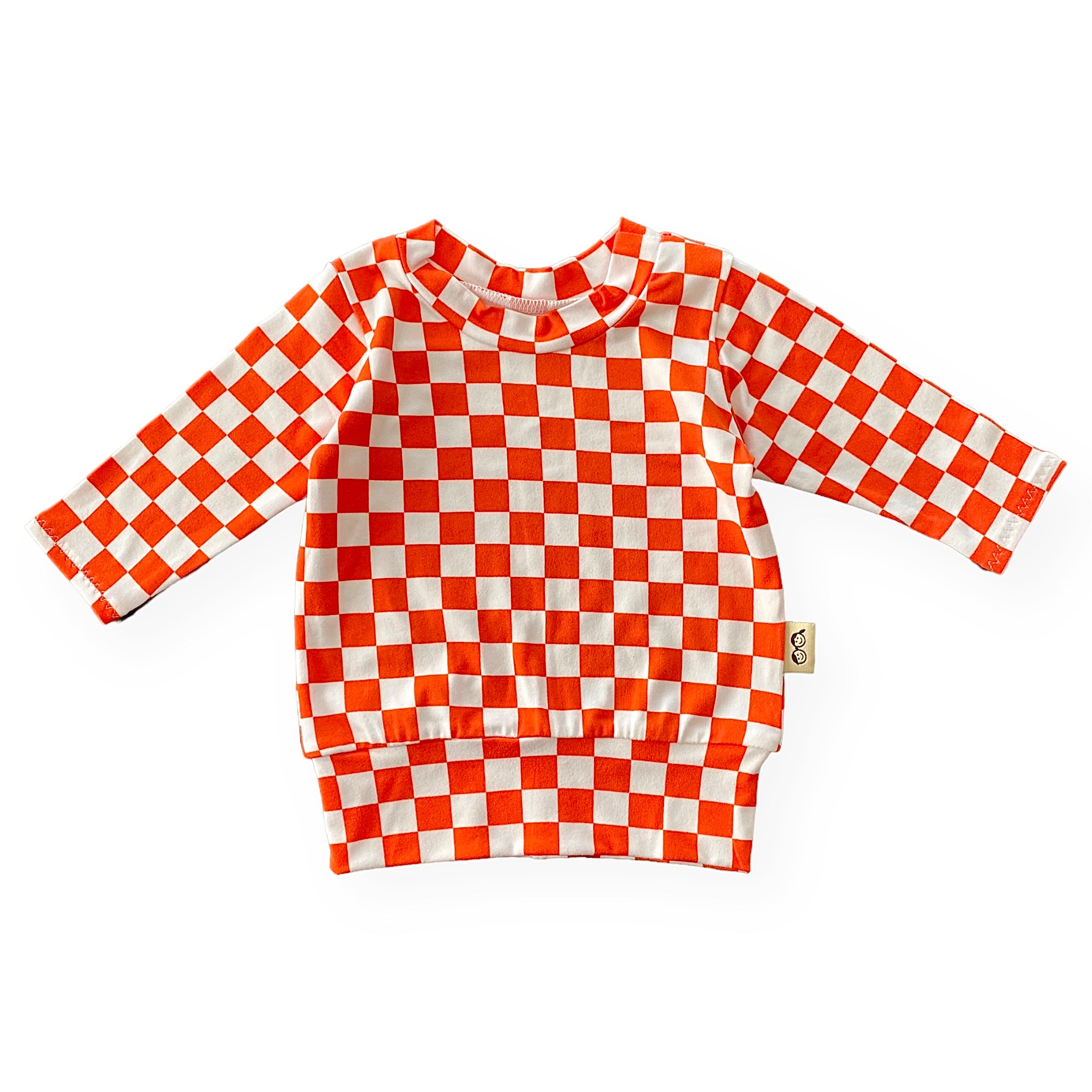 Orange Retro Checkered Lounge Set