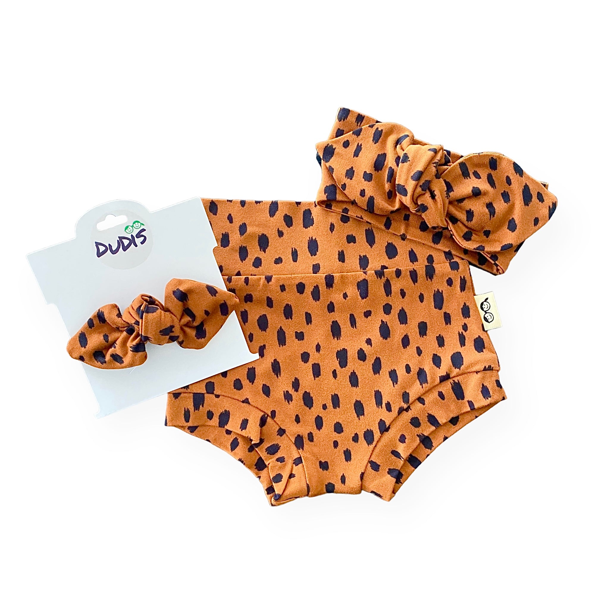 Tan Brush Spots Bummies and/or Headbands