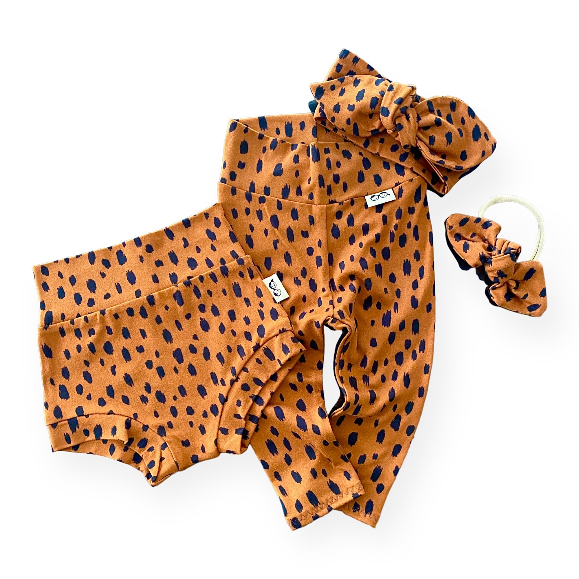 Tan Brush Spots Bummies and/or Headbands