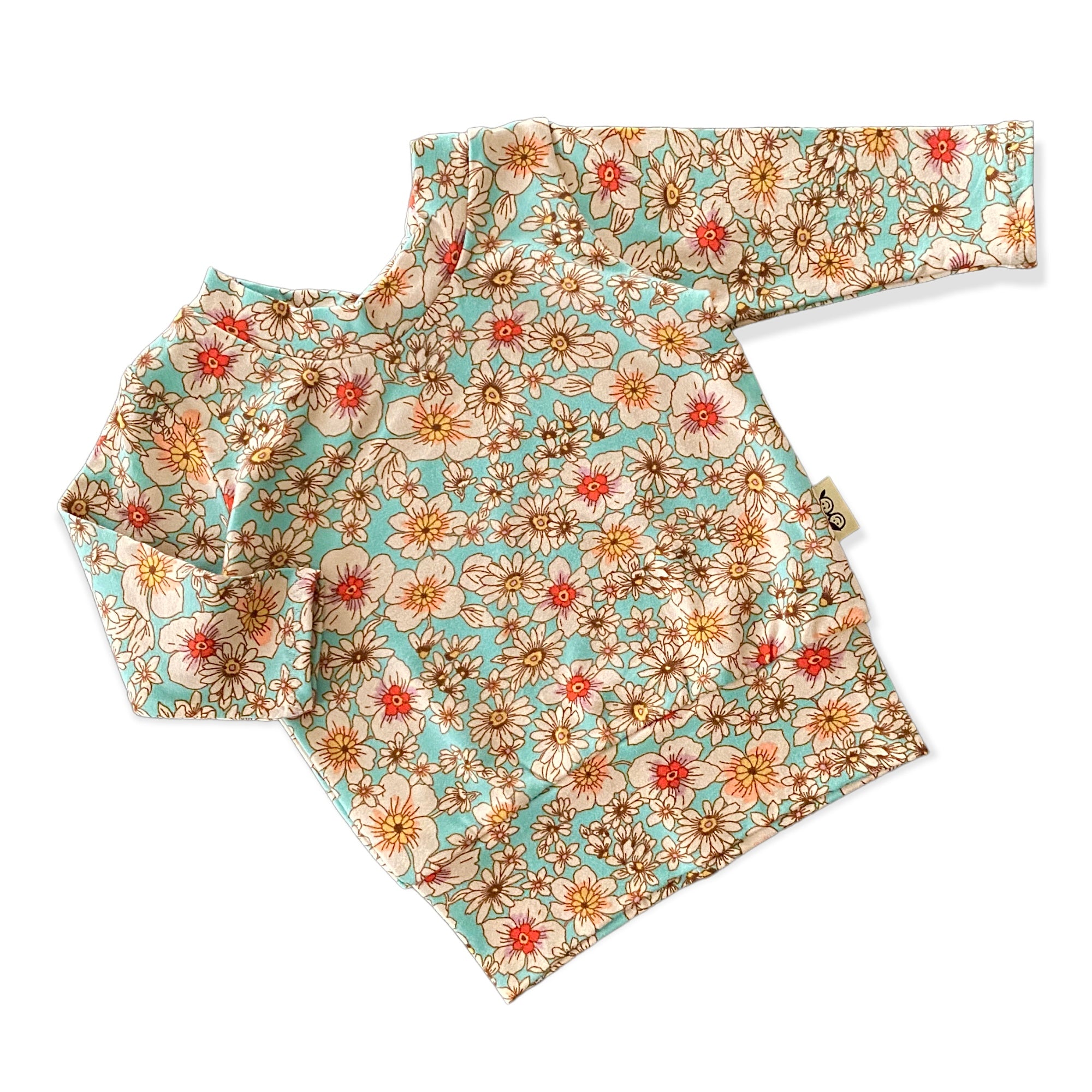 Vintage Flowers on Mint Lounge Top