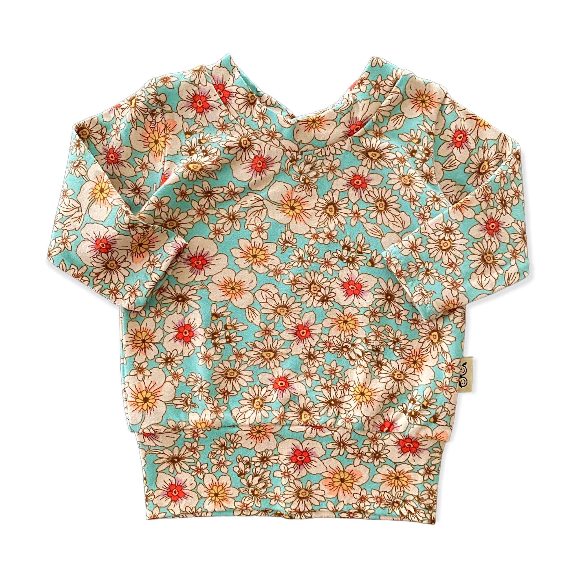 Vintage Flowers on Mint Lounge Top