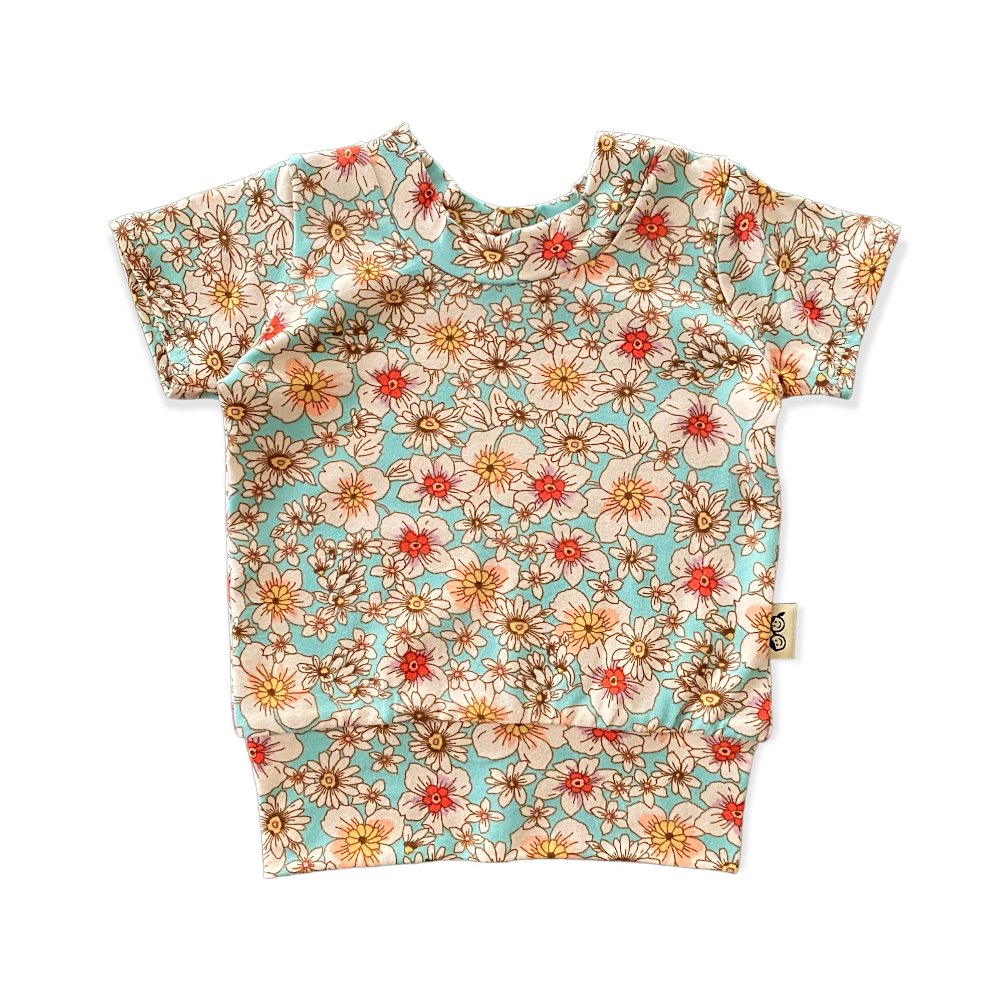 Vintage Flowers on Mint Summer Lounge Top