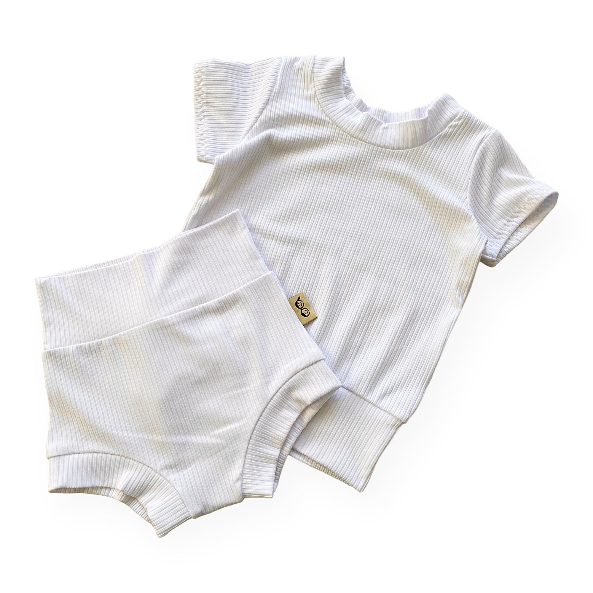 White Ribbed Summer Lounge Set